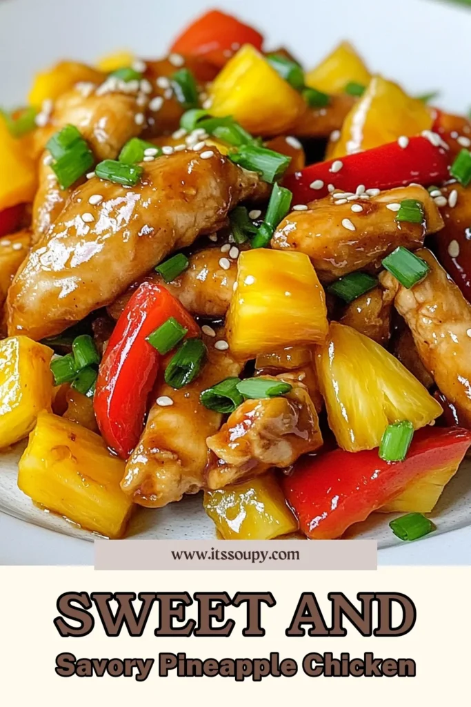 Looking for an easy chicken stir fry recipe? Try this Pineapple Chicken Stir Fry! This healthy stir fry recipe combines tender chicken with fresh pineapple and colorful bell peppers for a quick weeknight dinner. Ready in just 25 minutes, this pineapple chicken recipe is a great way to enjoy a delicious meal that’s nutritious too. Save this recipe for a tasty twist on classic stir fry! #PineappleChickenStirFry #HealthyStirFryRecipes #QuickDinner #EasyRecipes