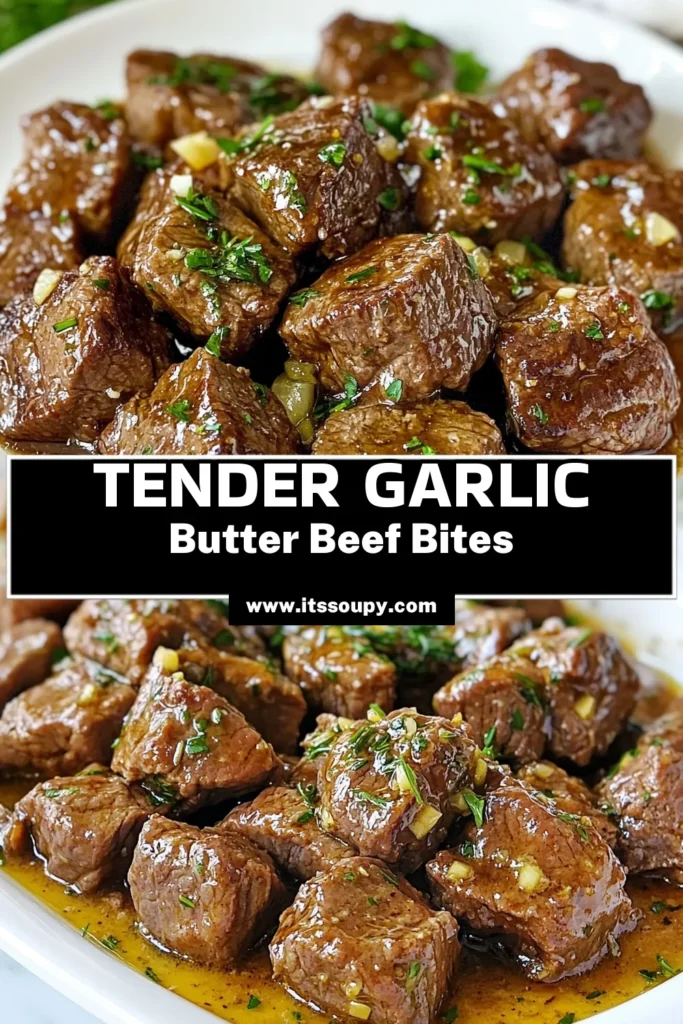 Discover the ultimate slow cooker beef recipe with these Garlic Butter Beef Bites! This easy slow cooker meal features tender beef bites made from succulent beef sirloin, infused with aromatic garlic, herbs, and rich butter. Perfect for busy weeknights, this beef sirloin recipe guarantees mouthwatering flavors. Save this delicious tender beef bites recipe for a meal that delights! #SlowCookerBeef #GarlicButterBeefBites #EasySlowCookerMeals #BeefSirloinRecipes