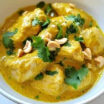 For this slow cooker chicken korma, you will need: - 1.5 lbs boneless, skinless chicken thighs, cut into chunks - Salt to taste - 2 tablespoons curry powder - 1 tablespoon garam masala - 1 teaspoon turmeric powder - 1 teaspoon cumin seeds Start by mixing the chicken with salt and spices. This step is key to adding flavor. Let it sit for 15 minutes. This short time allows the spices to soak into the meat. Next, gather these aromatics and spices: - 1 large onion, finely chopped - 4 cloves garlic, minced - 1 tablespoon fresh ginger, grated - 2 tablespoons vegetable oil Cooking the onion until golden is crucial. This adds a sweet taste to your korma. After that, add garlic and ginger. Cook them until they smell good, about 2 minutes. This will create a fragrant base for your dish. Finally, you will need the following for the sauce: - 1 cup coconut milk - ½ cup plain yogurt - Fresh cilantro, for garnish - 1 cup cashews, toasted (optional for added crunch) The coconut milk and yogurt create a creamy sauce. They balance the spices well. If you like a bit of crunch, add toasted cashews before serving. Fresh cilantro brightens the dish and adds color. This makes your chicken korma not just tasty but also beautiful on the plate. {{ingredient_image_1}} Start by cutting 1.5 lbs of boneless, skinless chicken thighs into chunks. This chicken will absorb all the flavors. Place the chunks in a large bowl. Sprinkle in salt, curry powder, garam masala, turmeric, and cumin seeds. Mix it well to coat each piece. Let the chicken sit for 15 minutes. This step is key to making sure the flavors blend nicely. Next, heat 2 tablespoons of vegetable oil in a skillet over medium heat. Add 1 large chopped onion to the hot oil. Stir it often until it turns golden brown, which takes about 5-7 minutes. The smell will be amazing! After that, add 4 cloves of minced garlic and 1 tablespoon of grated ginger. Cook for another 2 minutes until you can smell the garlic and ginger. This makes the base of your dish really flavorful. Now it’s time to bring everything together. Transfer the sautéed onion, garlic, and ginger into your slow cooker. Carefully place the marinated chicken on top. Pour in 1 cup of coconut milk and ½ cup of plain yogurt. This creates a rich and creamy sauce. Cover the slow cooker and set it to cook. Choose low for 6-8 hours or high for 4 hours. The chicken will become tender and soak up all the spices. When it’s ready, stir in some toasted cashews for crunch if you like. Enjoy this delightful dish over rice or with naan! To make your Slow Cooker Chicken Korma tasty, start with fresh spices. Fresh spices pack a punch. Use whole cumin seeds for a richer taste. Toast them lightly to boost their flavor. When cooking, let the chicken marinate. This helps the chicken soak up all those great spices. Include a mix of coconut milk and yogurt. This mix creates a creamy sauce. Don't skip the sautéing step. Browning the onions adds depth to the dish. If you can’t find some ingredients, don't worry! You can swap out chicken thighs for chicken breasts. They will work well, too. For a dairy-free option, use almond or cashew yogurt instead of plain yogurt. Want to add a twist? Try using almond milk instead of coconut milk. It will change the flavor but still taste great. One common mistake is not seasoning enough. Always taste before serving. This way, you can add more salt if needed. Another mistake is overcooking the chicken. If you cook it too long, it can become dry. Stick to the recommended cooking times. Finally, don’t forget the garnish! Fresh cilantro adds a nice touch. It also brightens the dish. Enjoy your cooking! Pro Tips Marinate Longer for Flavor: For even more flavor, consider marinating the chicken for at least 1 hour or overnight in the refrigerator. Use Fresh Spices: Using freshly ground spices can enhance the aroma and taste of your korma, making it more vibrant. Adjusting Heat Levels: If you prefer a spicier korma, feel free to add some red chili powder or fresh chilies to the mix. Serving Suggestions: This dish pairs wonderfully with jasmine rice or naan, and a side of cucumber raita can balance the spice. {{image_2}} You can make Chicken Korma vegetarian by using chickpeas or tofu. Both options add protein and texture. Just cook them the same way as the chicken. You can also use paneer, which is a soft cheese. It holds its shape well and soaks up flavors. Replace the chicken with your favorite meat substitute for a tasty dish. If you want a milder korma, reduce the curry powder and garam masala. You can also omit the cumin seeds. For some heat, add extra chili powder or fresh chilies. Start with a little, then taste and add more if needed. This way, you can control the spice to match your taste. Adding vegetables makes this dish colorful and healthy. Try bell peppers, peas, or spinach. You can add them during the last hour of cooking. This keeps them bright and fresh. Cut them into bite-sized pieces for even cooking. Adding carrots can also provide a sweet crunch to the korma. You can keep leftover chicken korma in the fridge. Place it in a sealed container. It lasts for about 3 to 4 days. Make sure it cools down before storing. This way, it stays fresh and tasty. If you want to save it for later, freezing works well. Put the korma in a freezer-safe container. It can stay good for up to 3 months. When ready to eat, thaw it overnight in the fridge. This keeps the flavor intact. When it’s time to eat again, reheating is easy. You can use the microwave or the stove. If using the stove, heat it in a pan over low heat. Add a splash of water or coconut milk to keep it moist. Stir often until it's hot. Enjoy your korma just like the first time! Yes, you can use chicken breasts. They cook faster and are leaner. However, chicken thighs add more flavor and stay juicier in the slow cooker. If you choose breasts, reduce cooking time. Cook for about 3-4 hours on high or 5-6 hours on low. To spice up your Chicken Korma, add more curry powder or garam masala. You can also mix in fresh or dried chili peppers. Another option is to use a spicy yogurt or coconut milk. Adjust the spices to match your heat level. Chicken Korma pairs well with rice or naan bread. Basmati rice is a great choice, as it soaks up the sauce. You can also serve a simple salad or some roasted vegetables. Fresh cilantro as a garnish adds color and flavor too. This blog post covered all you need for a great Chicken Korma. We started with ingredients, from chicken to spices and sauces. Then we outlined how to prepare, sauté, and cook your dish in a slow cooker. I shared helpful tips to boost flavor and avoid mistakes. We also discussed tasty variations, storage methods, and answered common questions. Enjoy making your own Korma, and don't forget to get creative with it!