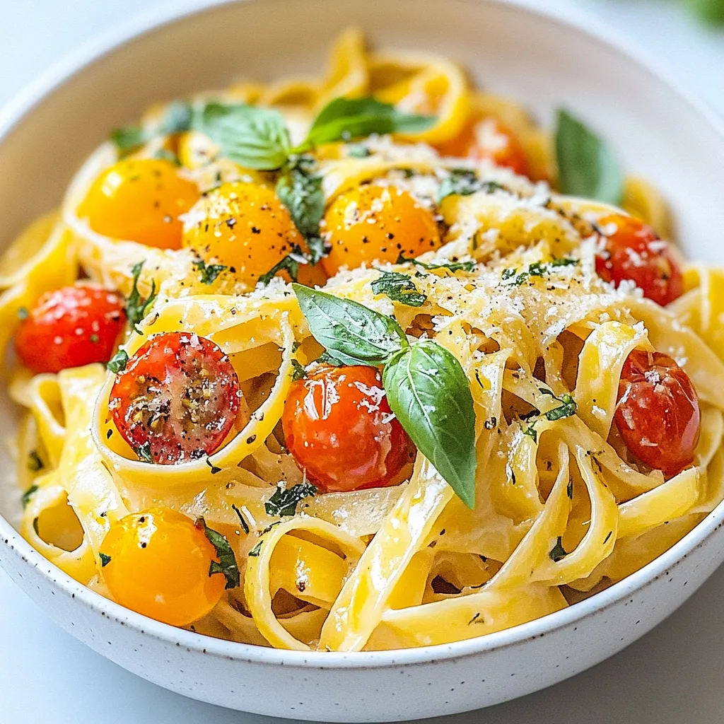 - 12 oz pasta of your choice (fettuccine or spaghetti works great) - 1 cup cherry tomatoes, halved - 1 medium onion, finely chopped - 4 cloves garlic, minced - 1 cup coconut cream - 1/4 cup nutritional yeast - 1 tablespoon olive oil - 1 teaspoon red pepper flakes - Salt and pepper to taste - Fresh basil, for garnish - Vegan parmesan cheese - More fresh herbs, like parsley or oregano Each serving offers a good balance of nutrients. You get about: - Calories: 350 - Protein: 10g - Carbohydrates: 45g - Fat: 15g - Fiber: 5g This meal packs flavor and health in each bite. Enjoy the creamy taste without the dairy! {{ingredient_image_1}} To start, I fill a large pot with water and add a good amount of salt. This helps flavor the pasta as it cooks. I bring the water to a full boil. Next, I add 12 oz of pasta, like fettuccine or spaghetti. I cook it according to the package instructions until it is al dente. This usually takes about 8-10 minutes. I keep an eye on it to avoid overcooking. Once done, I reserve 1 cup of the pasta water. Then, I drain the pasta and set it aside for later. Now, I work on the sauce. I take a large skillet and heat 1 tablespoon of olive oil over medium heat. Once hot, I add a finely chopped onion. I sauté the onion until it turns soft and translucent, which takes about five minutes. Then, I mix in 4 cloves of minced garlic and 1 teaspoon of red pepper flakes. I let them cook together for one minute, which makes the kitchen smell amazing. Next, I add 1 cup of halved cherry tomatoes to the skillet. I cook them for about 3-4 minutes, until they soften and release their juices. With the sauce base ready, I lower the heat and stir in 1 cup of coconut cream and 1/4 cup of nutritional yeast. I mix well, then season with salt and pepper to taste. If the sauce feels too thick, I gradually add some of the reserved pasta water until I reach the right consistency. Then, I toss the cooked pasta into the skillet with the creamy sauce. I stir gently to coat the pasta evenly. Finally, I serve the pasta hot, garnished with fresh basil and a sprinkle of vegan parmesan cheese, if I want that extra touch. For the best flavor in Vegan Marry Me Pasta, use fresh ingredients. Fresh cherry tomatoes taste sweet and juicy. Always choose ripe tomatoes for a rich sauce. Sauté the onion until it turns soft. This step brings out the best taste. Garlic adds aroma, so don’t rush it. Cook it just until fragrant. Nutritional yeast gives a cheesy flavor. It’s a must-have for this dish. Lastly, fresh basil adds brightness. Add it right before serving for the best effect. One common mistake is overcooking the pasta. Cook it until just al dente. This keeps the pasta firm and tasty. Another mistake is not reserving pasta water. This water helps the sauce stick to the pasta. If your sauce is too thick, add some reserved water. Also, do not skip the salt. It enhances all the flavors. Taste the sauce before serving. Adjust salt and pepper as needed. To make the sauce extra creamy, use full-fat coconut cream. It creates a rich texture that feels indulgent. Stir it in slowly to avoid lumps. If you want more creaminess, add more nutritional yeast. It blends well and boosts flavor. For a twist, try blending the sauce before mixing with pasta. This makes it smoother. Another option is to add a splash of plant-based milk. It lightens the sauce while keeping it creamy. Pro Tips Use Fresh Ingredients: Fresh cherry tomatoes and basil will elevate the flavor of your dish significantly, making it taste vibrant and delicious. Adjust Creaminess: If you prefer a thicker sauce, use less pasta water. For a lighter sauce, add more water gradually until you reach the desired consistency. Customize Spice Level: Adjust the amount of red pepper flakes according to your taste. For a milder dish, use less; for more heat, add a pinch more. Perfect Pasta Cooking: Always cook pasta al dente for the best texture. It will continue to cook slightly when mixed with the sauce. {{image_2}} If you need a gluten-free option, use gluten-free pasta. Many brands offer tasty choices made from rice, quinoa, or chickpeas. These options cook well and hold their shape. The creamy sauce pairs perfectly with any gluten-free pasta. You can enjoy the same rich flavor without gluten. Just follow the package instructions for cooking times. To boost protein in your Vegan Marry Me Pasta, add chickpeas or lentils. These legumes blend well with the sauce and pasta. You can also use tofu or tempeh. Simply cube them and sauté with the onions. They soak up the flavors and add a nice texture. For a quick protein fix, toss in some cooked edamame right before serving. You can customize this dish with seasonal veggies. In spring, add asparagus or peas for freshness. In summer, zucchini or bell peppers add color and crunch. In fall, roasted pumpkin or butternut squash brings warmth. Just chop the vegetables and sauté them with the onions. They will enhance the dish's flavor and nutrition. Enjoy experimenting with what’s in season! To store your Vegan Marry Me Pasta, let it cool first. Use an airtight container. Place the pasta inside, ensuring it is sealed tight. This will keep it fresh. Store it in the fridge for up to three days. When you're ready to eat, take the pasta from the fridge. You can reheat it in a few ways. The best method is to use a skillet. Add a splash of water or plant milk. Heat it over medium heat until warm. Stir often to avoid burning. You can also use the microwave. Just cover the bowl to keep moisture in. Heat it for one to two minutes. If you want to freeze your pasta, do this before adding fresh toppings. Place the cooled pasta in a freezer-safe bag. Squeeze out the air and seal it. Label the bag with the date. You can freeze it for up to three months. To eat, thaw it in the fridge overnight. Reheat it as explained above. Enjoy your meal later! I recommend fettuccine or spaghetti for this dish. These types hold the sauce well. You can use other pasta shapes if you prefer, like penne or rigatoni. Just make sure to cook them until they are al dente. This keeps the pasta firm and lets it soak up the sauce. Yes, you can use other creams if you want. Cashew cream or almond cream works well in this recipe. Each will give a slightly different taste. If you want a lighter option, try using unsweetened soy or oat milk. Just remember, the cream adds richness, so choose something creamy. To make this dish without oil, skip the olive oil. Use water or vegetable broth to sauté the onions and garlic. This will help you keep the flavor while avoiding oil. Keep an eye on the heat so nothing burns. You can also add more vegetables for extra taste and texture. This blog post covered how to create a delicious pasta dish. You learned about key ingredients and optional items for more flavor. I shared the steps to cook pasta and sauce, plus tips to avoid common mistakes. You can customize the dish with gluten-free options or seasonal veggies. Storing leftovers is easy, and I provided reheating tips. Remember, cooking is fun! Experiment with flavors, and make the dish your own. Enjoy your time in the kitchen!