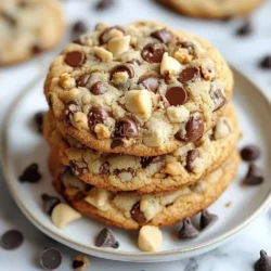 - 2 ½ cups all-purpose flour - 1 teaspoon baking soda - 1 teaspoon sea salt - 1 cup unsalted butter, softened - 1 cup light brown sugar, packed - ½ cup granulated sugar - 2 large eggs - 2 teaspoons pure vanilla extract - 1 cup semi-sweet chocolate chips - 1 cup milk chocolate chips - ½ cup chopped walnuts (optional) These ingredients create a rich, chewy cookie that is hard to resist. The butter adds a creamy texture, while the sugars give sweetness and depth. The mix of semi-sweet and milk chocolate chips creates a perfect balance of flavors. Adding walnuts can give a nice crunch, but they are optional. Using high-quality chocolate will make a big difference. Look for brands with a high cocoa content for the best taste. It is also key to use room temperature butter. This helps it cream better with sugar, leading to a fluffy dough. When measuring flour, spoon it into the cup and level it off for accuracy. This step ensures your cookies won’t be too dry or dense. With these ingredients, you are on your way to baking the ultimate Levain-style double chip cookies! {{ingredient_image_1}} - Preheat the oven to 350°F (175°C). Line a baking sheet with parchment paper. - In a medium bowl, whisk together 2 ½ cups of all-purpose flour, 1 teaspoon of baking soda, and 1 teaspoon of sea salt. Set this aside for later. - In a large mixing bowl, cream together 1 cup of softened unsalted butter, 1 cup of packed light brown sugar, and ½ cup of granulated sugar. Use an electric mixer on medium speed for 3-4 minutes. - Add in 2 large eggs, one at a time, mixing well after each. Then stir in 2 teaspoons of pure vanilla extract. - Gradually add the dry mixture to the wet mixture. Mix on low speed until just combined. Be careful not to overmix. - Now, fold in 1 cup of semi-sweet chocolate chips, 1 cup of milk chocolate chips, and ½ cup of chopped walnuts if you choose to use them. - Use a large cookie scoop or measuring cup to portion out the dough. Place the dough balls on the prepared baking sheet. Leave about 3 inches between each cookie. - Bake the cookies for 12-15 minutes. The edges should look golden brown, but the centers will stay soft. They will continue to cook while cooling. - After baking, let the cookies rest on the sheet for 5 minutes before moving them to a wire rack to cool completely. To get the best cookie, don't overmix. Mix until just combined. Overmixing makes cookies tough. Adjust your baking time based on your oven. Check cookies at 12 minutes. If edges are golden and centers are soft, they are ready. Choose high-quality chocolate for rich flavor. Semi-sweet and milk chocolate chips work well together. Room temperature butter makes a creamy mix. It helps the sugar blend smoothly. This leads to a better texture in your cookies. Serve cookies on a pretty plate, stacked high. Sprinkle extra chocolate chips around for flair. Pair cookies with a glass of cold milk. The milk's creaminess balances the cookie's sweetness. You can also enjoy them with coffee or tea for a warm treat. Pro Tips Chill the Dough: For thicker cookies, refrigerate the dough for at least 30 minutes before baking. This helps the cookies maintain their shape and enhances the flavor. Use High-Quality Chocolate: Invest in good quality chocolate chips for a richer flavor. It makes a significant difference in the overall taste of your cookies. Watch the Baking Time: Keep an eye on the cookies as they bake. They should be golden around the edges but still soft in the center. They will continue to cook as they cool. Experiment with Nuts: If you're a fan of nuts, try adding different varieties such as pecans or almonds for added texture and flavor. {{image_2}} You can make these cookies gluten-free! Just swap the all-purpose flour with a gluten-free blend. Many blends work well, so choose one that you like. Look for a mix that has xanthan gum to help with texture. Remember, the cookies may spread a bit more, so keep an eye on them while baking. Want to add a twist to your cookies? Consider adding different nuts. Chopped pecans or almonds can give a great crunch. You can also try flavored extracts. Almond or hazelnut extracts can add a fun touch. Just use a little, so it doesn't overpower the cookie. Feeling adventurous with chocolate? Make a dark chocolate version! Use dark chocolate chips instead of semi-sweet. This adds a rich taste that many love. You can also mix in white chocolate or caramel chips for a sweet surprise. These options create a lovely blend of flavors, making each bite special. To keep your Levain-style cookies fresh, use these easy methods: - Short-term storage: Place cookies in an airtight container. They stay soft for up to five days. Keep them at room temperature. - Long-term storage: Freeze cookies for up to three months. Wrap each cookie in plastic wrap, then place them in a freezer bag. This helps prevent freezer burn. Freezing cookies is simple. Here’s how to do it right: - Best practices for freezing dough: Scoop dough into balls. Freeze them on a baking sheet until firm. After that, transfer the dough balls to a freezer bag. This method keeps the dough fresh and ready to bake. - How to thaw and bake frozen cookies: When you’re ready to bake, take out the dough. Allow it to thaw in the fridge for a few hours or overnight. Preheat your oven and bake as usual. Add a minute or two to the bake time if the dough is still cold. Enjoy fresh cookies anytime! Levain-style cookies stay fresh for about 5 days at room temperature. Store them in an airtight container. This keeps them soft and chewy. If you want them to last longer, place them in the fridge. They can stay fresh for up to 2 weeks that way. For even longer storage, freeze them. They can last up to 3 months in the freezer. Just remember to let them cool fully before freezing. Yes, you can make these cookies ahead of time. Prepare the dough and scoop it into balls. Then, place the dough balls on a baking sheet and freeze them. Once frozen, transfer them to a zip-top bag. They can stay frozen for up to 3 months. When you're ready to bake, just add a few extra minutes to the bake time. This way, you can enjoy fresh cookies any time! If your cookies spread too much, check your butter. It should be soft but not melted. Cold dough helps cookies hold their shape. Try chilling the dough for 30 minutes before baking. Also, ensure you measure your flour correctly. Too little flour can cause spreading. If you follow these tips, you should get thick, chewy cookies every time. You’ve learned how to make delicious cookies with great texture and flavor. We covered the key ingredients and steps, as well as tips to make them shine. You can also explore fun variations and storage tips to enjoy later. Remember, using quality ingredients matters. Baking is about creativity, so don’t hesitate to try new ideas. Happy baking, and enjoy every bite of your wonderful cookies!