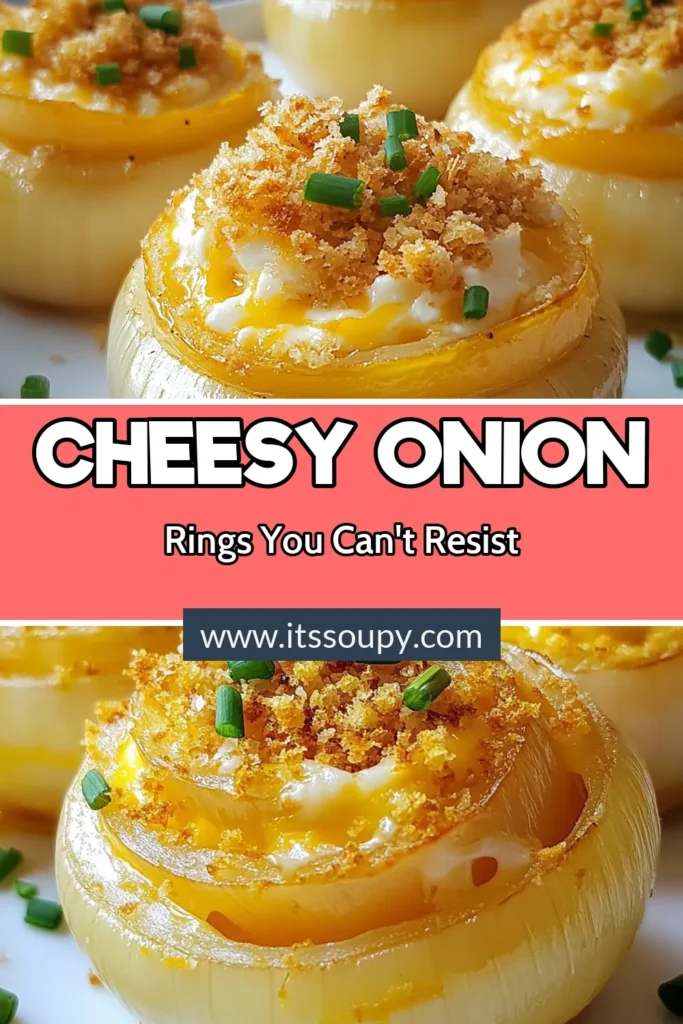 Discover the ultimate cheesy onion rings recipe with these Cheesy Tennessee Onions! Perfect as a baked onion appetizer or an easy cheesy side dish, this creamy cheese stuffed onions recipe will soon become a family favorite. Enjoy the delicious blend of sharp cheddar and Parmesan with a crispy topping. Try this delightful Tennessee onion dish that is sure to impress. Save this recipe for your next gathering! #CheesyOnionRings #BakedAppetizer #TennesseeDish #CheesySideDish