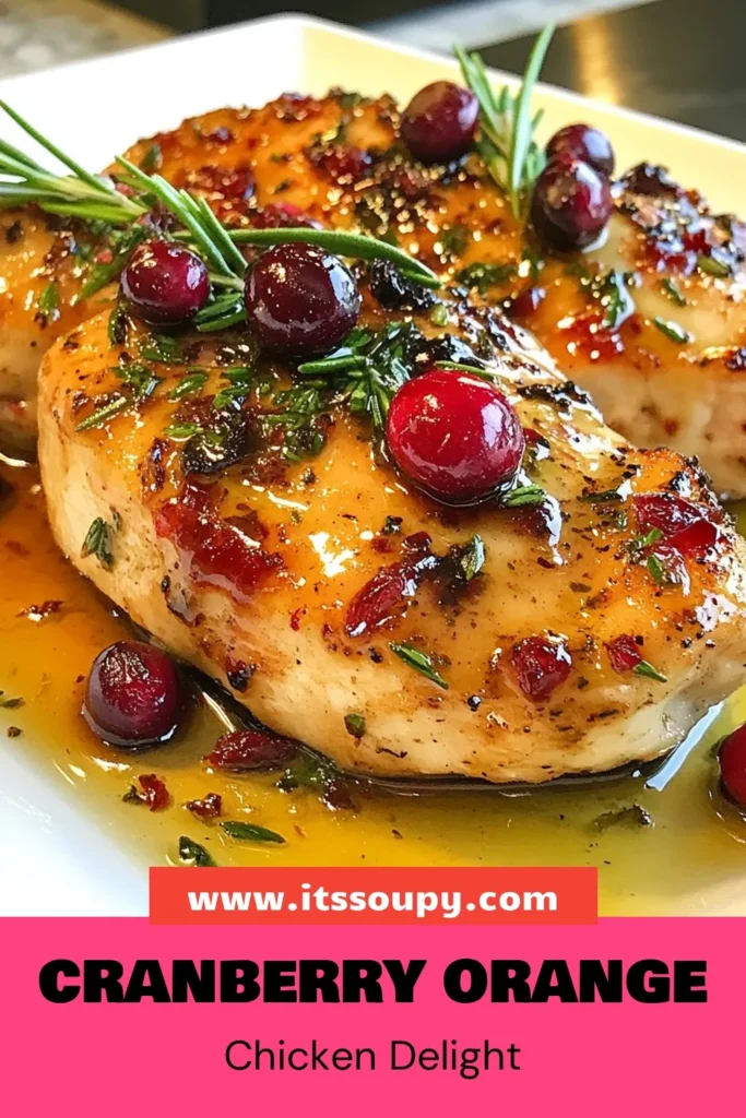 If you're looking for a delicious and healthy chicken dinner idea, try this Cranberry Orange Glazed Chicken recipe! Perfect for holiday chicken dishes, it's made with fresh cranberries and has a sweet and tangy glaze that your family will love. This easy chicken recipe is sure to impress at your next gathering. Don't miss out—save this recipe and make your dinner unforgettable! #CranberryChicken #HealthyDinner #EasyRecipes #HolidayCooking