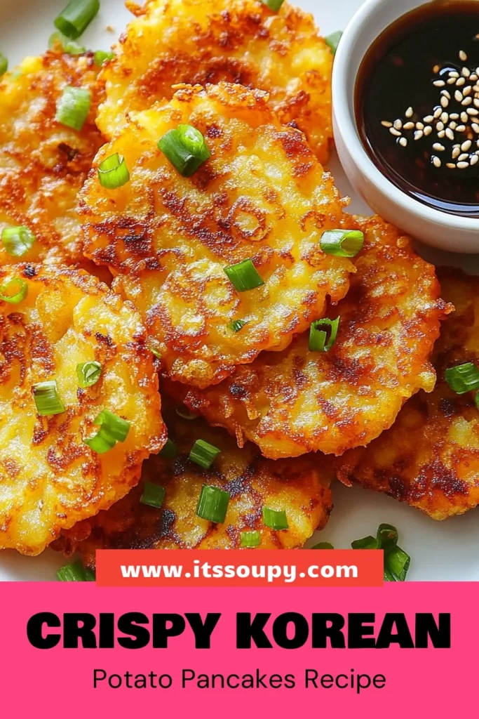 Get ready to enjoy crispy Korean Gamjajeon with this easy potato pancakes recipe! Made from grated potatoes, onion, and carrot, these savory potato pancakes are sure to impress. Don't forget to whip up the gamjajeon dipping sauce for the perfect accompaniment. Ideal for a snack or side dish, this recipe is a must-try for potato lovers. Save this easy potato recipe now and spice up your cooking! #KoreanCuisine #PotatoPancakes #EasyRecipes #Foodie