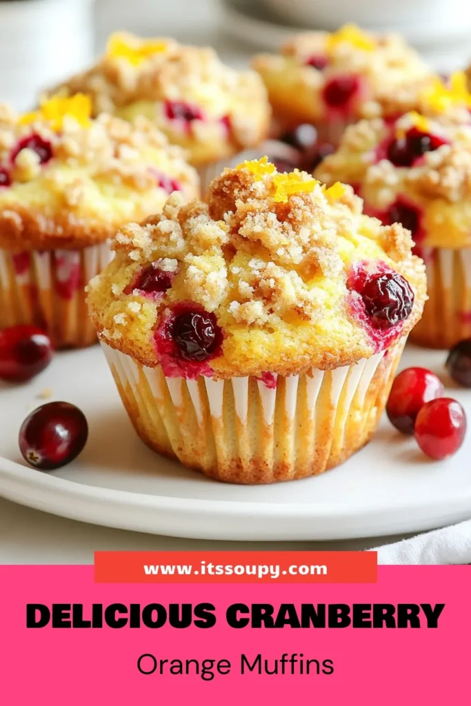 Indulge in these delicious Cranberry Orange Muffins! This easy streusel muffin recipe features the perfect blend of fresh cranberries and zesty orange, making every bite a delight. With a flavorful streusel topping, these muffins are perfect for breakfast or a snack. Try this Fresh Cranberry Muffins recipe and enjoy the warmth of home baking. Don't forget to save this recipe for later! #CranberryOrangeMuffins #StreuselMuffinRecipe #EasyMuffinRecipe #OrangeZestMuffins