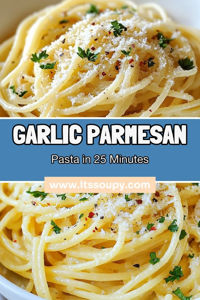 Discover this mouthwatering One-Pot Garlic Parmesan Pasta recipe that combines creamy garlic spaghetti with rich flavors! This easy vegetable broth pasta is perfect for busy nights, offering a delicious Italian garlic pasta dish that will impress everyone. With just a handful of ingredients and minimal cleanup, you'll love serving this Parmesan cheese pasta dish. Try it tonight and elevate your dinner game! Save this recipe now! #GarlicParmesanPasta #EasyPasta #ItalianRecipes #ComfortFood