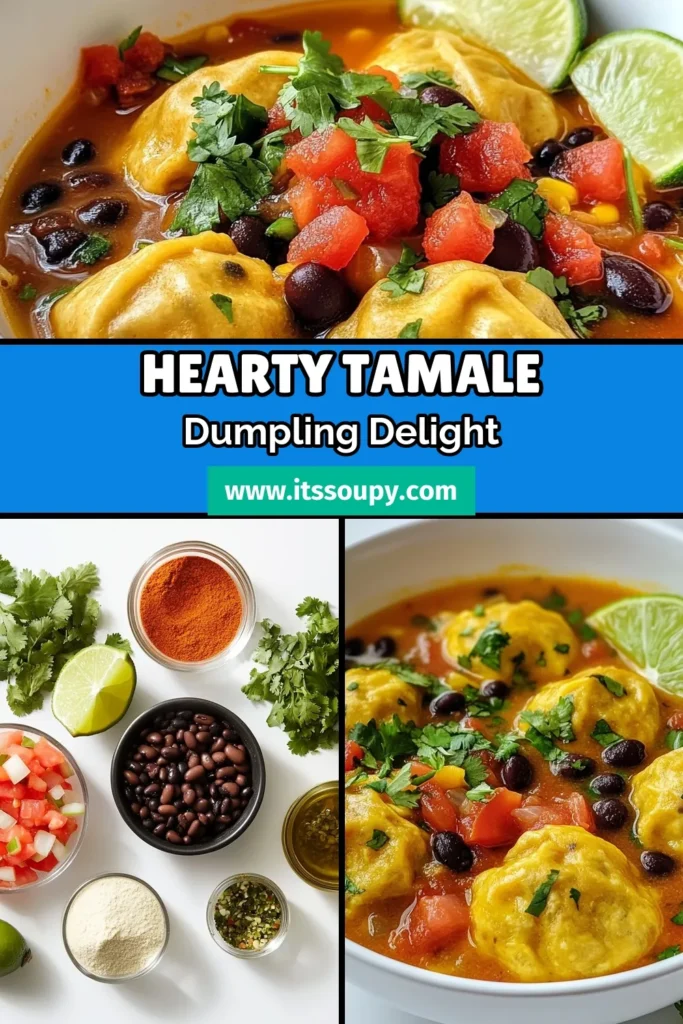 Savor the comforting flavors of Tamale Dumpling Soup, a delightful twist on Vegetable Dumpling Soup that’s packed with nutrition and taste. This hearty meal features black beans and spices, making it the perfect Spicy Dumpling Soup for cold nights. Discover easy Masa Harina recipes to create fluffy dumplings that elevate your soup experience. Try this recipe today and make it a family favorite! #TamaleDumplingSoup #MasaHarinaRecipes #SpicyDumplingSoup #BlackBeanSoup