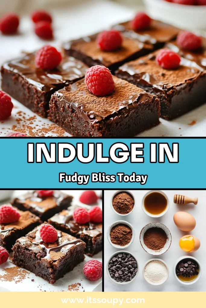 Indulge in these delicious fudgy brownies with our simple fudgy brownies recipe! Made with almond flour, these dairy-free brownie treats are not only healthy but also rich in flavor. Whip up these easy brownie desserts in just 35 minutes for a guilt-free delight. Perfect for satisfying your chocolate cravings! Try this healthy chocolate brownies recipe today! Save your favorite dessert now! #FudgyBrownies #AlmondFlourBrownies #DairyFree #HealthyDessert