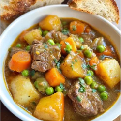 To make this hearty beef stew, gather these ingredients: - 2 lbs beef chuck, cut into 1-inch cubes - 1 tablespoon olive oil - 1 large onion, diced - 3 cloves garlic, minced - 4 large carrots, peeled and sliced - 3 medium potatoes, diced - 2 cups beef broth - 2 cups diced tomatoes (canned or fresh) - 1 tablespoon tomato paste - 1 teaspoon dried thyme - 1 teaspoon dried rosemary - 2 bay leaves - Salt and pepper to taste - 1 cup frozen peas - 2 tablespoons fresh parsley, chopped (for garnish) You can swap some ingredients if needed. Use chicken or vegetable broth instead of beef broth for a lighter taste. If you want a different meat, try pork or lamb. You can replace beef chuck with stew meat for convenience. For a veggie boost, use sweet potatoes or parsnips instead of regular potatoes. If you don’t have fresh tomatoes, canned tomatoes work great. This stew is perfect for many diets. It contains gluten-free ingredients. For those on a low-carb diet, skip the potatoes. If you want a vegan version, use lentils instead of beef and vegetable broth. Always check labels for allergens if you have food sensitivities. {{ingredient_image_1}} Start by gathering all your ingredients. This makes cooking easier. You need: - 2 lbs beef chuck, cut into 1-inch cubes - 1 tablespoon olive oil - 1 large onion, diced - 3 cloves garlic, minced - 4 large carrots, peeled and sliced - 3 medium potatoes, diced - 2 cups beef broth - 2 cups diced tomatoes (canned or fresh) - 1 tablespoon tomato paste - 1 teaspoon dried thyme - 1 teaspoon dried rosemary - 2 bay leaves - Salt and pepper to taste - 1 cup frozen peas - 2 tablespoons fresh parsley, chopped (for garnish) Make sure to wash and chop the veggies. This helps the stew cook evenly. 1. Heat the olive oil in a large pot over medium-high heat. 2. Add the beef cubes and brown them on all sides. This takes about 5-7 minutes. Remove the beef and set it aside. 3. In the same pot, add the diced onion. Sauté for about 3-4 minutes until it becomes soft. 4. Add the minced garlic and cook for one more minute until it smells good. 5. Put the browned beef back in the pot. Add the carrots, potatoes, beef broth, diced tomatoes, and tomato paste. Stir everything well. 6. Season with thyme, rosemary, bay leaves, salt, and pepper. Bring the stew to a gentle boil. 7. Once it boils, lower the heat. Cover the pot and let it simmer for about 1.5 to 2 hours. Stir it occasionally until the beef is tender. 8. In the last 10 minutes, stir in the frozen peas. Let them heat through. 9. Before serving, remove the bay leaves. Taste and adjust the seasoning if needed. - Prep Time: 20 minutes - Cook Time: 1.5 to 2 hours - Total Time: About 2 hours and 20 minutes This stew serves 6 to 8 people. Enjoy serving it hot, garnished with fresh parsley! To make beef tender, start with good meat. I prefer beef chuck for stews. Cut it into 1-inch cubes. Brown the beef in hot olive oil. This step adds flavor. Don’t crowd the pot; do it in batches if needed. Let it brown well. After browning, let the beef rest. This helps keep it juicy as it cooks. Simmer the stew slowly for at least 1.5 hours. This will break down tough fibers and make the beef melt in your mouth. Spices can take your stew from good to great. I add dried thyme, rosemary, and bay leaves to my beef stew. These herbs add depth and warmth. Don’t forget salt and pepper. Fresh garlic and onion also bring a lot of flavor. If you want more kick, try adding a pinch of cayenne pepper or paprika. You can also mix in some tomato paste for richness. Let the stew cook to allow flavors to blend. Taste it before serving. Adjust the seasoning as needed to fit your taste. Many people make mistakes when cooking stew. One common error is cooking at too high a heat. This can make the beef tough. Always simmer on low. Another mistake is not browning the beef enough. This step is important for flavor. Also, be careful not to skip the bay leaves; they add nice aroma. Lastly, don’t add frozen peas too early; they only need a few minutes in the pot. This keeps them bright and fresh. Pro Tips Choose the right cut: For a hearty stew, beef chuck is ideal due to its marbling, which ensures tenderness during long cooking times. Don't rush the browning: Browning the beef properly adds depth of flavor to the stew. Don't overcrowd the pot; do it in batches if necessary. Adjust seasoning at the end: Always taste and adjust the seasoning just before serving to ensure the best flavor profile. Let it rest: Allow the stew to sit for about 30 minutes after cooking; the flavors will meld together even better as it cools slightly. {{image_2}} You can make your hearty beef stew even better with more veggies. Try adding: - 1 cup of green beans, cut into pieces - 1 cup of mushrooms, sliced - 1 bell pepper, diced These veggies bring color and extra flavor. Plus, they add nutrients. Just toss them in with the carrots and potatoes. They will cook down and blend well. If you want a twist, swap the beef for other proteins. Here are some tasty ideas: - Chicken thighs: Use about 2 lbs, cut into chunks. - Lentils: A great vegetarian option. Add 1 cup of dried lentils. - Pork shoulder: This cut is tasty and tender when cooked slowly. These alternatives will create a different taste but keep the stew hearty and comforting. Both slow cookers and Instant Pots can help you make this stew with ease. Here’s how: Slow Cooker: 1. Brown the meat and onions on the stove. 2. Transfer everything to the slow cooker. 3. Cook on low for 6-8 hours or high for 3-4 hours. Instant Pot: 1. Use the sauté function to brown the meat and onions. 2. Add the rest of the ingredients. 3. Seal the lid and cook on high pressure for 35 minutes. These methods save time and let the flavors blend beautifully. Enjoy your stew however you choose to make it! To keep your hearty beef stew fresh, let it cool first. Pour it into airtight containers. Store in the fridge for up to three days. Make sure the lid is tight to prevent spills. Label the container with the date for easy tracking. If you want to save your stew for later, freezing works great. Use freezer-safe containers or bags. Leave some space in the container for expansion. Your stew can last for up to three months in the freezer. When ready to eat, thaw it in the fridge overnight before reheating. Reheat your stew on the stove for best results. Heat it in a pot over medium heat. Stir often to avoid sticking and burning. You can also use a microwave. Place it in a microwave-safe bowl and cover it loosely. Heat in short intervals, stirring in between, until hot. Always check the temperature before serving. Enjoy your delicious stew once again! The best cut of beef for stew is beef chuck. This cut has a lot of flavor and becomes very tender when cooked slowly. It has the right amount of fat, which adds richness to the stew. Other good cuts include brisket and round, but chuck is my top choice. Yes, you can make a vegetarian version! Replace the beef with hearty vegetables like mushrooms and eggplant. Use vegetable broth instead of beef broth. Add protein-rich beans or lentils for extra nutrition. You can also include tofu or tempeh for added texture. This way, you still get a rich and satisfying stew. Beef stew will last about 3 to 4 days in the fridge. Make sure to store it in an airtight container to keep it fresh. If you want to keep it longer, consider freezing it. Frozen beef stew can last for up to 3 months. Just thaw it in the fridge before reheating. You learned about the key ingredients and their substitutions for beef stew. We discussed how to prepare and cook it perfectly, with tips for tender meat and great flavor. We explored variations, like adding vegetables or using a slow cooker. Lastly, I shared storage tips and answered common questions. Making beef stew can be easy and fun. Use these tips to create a dish that everyone enjoys. Enjoy your cooking journey!