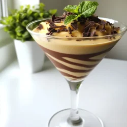 To make the Baileys Mint Martini, you need these ingredients: - 1 cup milk - 2 tablespoons chocolate syrup - 1 tablespoon mint extract - 1 tablespoon chocolate flakes - 1 tablespoon sugar (optional) - Mint leaves for garnish - Ice cubes These simple items create a refreshing drink. Each one adds a special flavor and texture. You can swap ingredients if needed. Here are some ideas: - Milk: Use almond milk or oat milk for a dairy-free option. - Chocolate Syrup: Try using caramel syrup for a different taste. - Mint Extract: Fresh mint leaves can work, but use more for flavor. - Sugar: If you prefer a sweeter drink, add more sugar. These swaps let you enjoy the cocktail your way. Choosing the right brands can enhance your drink. Here are some I trust: - Milk: Organic Valley for fresh, creamy milk. - Chocolate Syrup: Hershey's for rich chocolate flavor. - Mint Extract: McCormick for a strong mint taste. - Chocolate Flakes: Ghirardelli for high-quality chocolate. Using quality brands will make your Baileys Mint Martini taste even better. {{ingredient_image_1}} To make the Baileys Mint Martini, start by gathering all your ingredients. You need: - 1 cup milk - 2 tablespoons chocolate syrup - 1 tablespoon mint extract - 1 tablespoon chocolate flakes - 1 tablespoon sugar (optional) - Mint leaves for garnish - Ice cubes First, take a cocktail shaker and add the milk, chocolate syrup, mint extract, and sugar if you want it sweeter. Make sure to mix it well for the best flavor. Next, fill the shaker with ice cubes. This step is key. The ice chills the drink and mixes the flavors. Then, shake the cocktail shaker vigorously. You want to shake it until it feels cold in your hands. This usually takes about 15 seconds. After shaking, strain the mixture into a chilled martini glass. This step keeps any ice bits out of your drink. It also helps your cocktail look neat and pretty. Now for the fun part: garnishing! Sprinkle some chocolate flakes on top. This not only adds flavor but also looks great. Finally, add a few fresh mint leaves on top. This makes your drink look fresh and inviting. Enjoy your Baileys Mint Martini as a tasty treat! To make a great Baileys Mint Martini, shaking is key. Use a strong cocktail shaker. Fill it halfway with ice cubes before you add your ingredients. This helps chill your drink fast. Close the shaker tightly. Shake it hard for about 15 seconds. You want to mix well and get that frothy texture. Remember, don’t be shy! A good shake makes for a better drink. The magic of this cocktail lies in its balance. Start with one cup of milk. This gives a creamy base. Next, the two tablespoons of chocolate syrup add sweetness. If you want more mint flavor, use one tablespoon of mint extract. Adjust the sugar to fit your taste. Just remember, too much sugar can overpower the chocolate. Taste as you go. This way, you find the perfect mix for your palate. A pretty drink makes it more fun to enjoy! First, use a chilled martini glass. This keeps your drink cool longer. After pouring, sprinkle chocolate flakes on top. It adds a nice crunch. Lastly, garnish with fresh mint leaves. They look great and add a nice aroma. Snap a photo before you sip. Your friends will want to try this delightful drink! Pro Tips Chill Your Glass: Place your martini glass in the freezer for a few minutes before serving to keep your drink colder for longer. Use Fresh Mint: For the best flavor, use fresh mint leaves for garnish rather than dried ones. Adjust Sweetness: Feel free to adjust the sugar based on your taste preference. If you like it sweeter, add more sugar! Experiment with Chocolate: Try different types of chocolate syrup or flakes, such as dark or white chocolate, for a unique twist on the flavor! {{image_2}} You can switch up the Baileys Mint Martini for a fun twist. Try using white chocolate syrup instead of regular chocolate syrup. This change adds a creamy, sweet flavor. You can also use peppermint schnapps for a stronger mint taste. Combine it with milk for a rich, minty drink. As the seasons change, your drink can change too! In winter, add a splash of hot cocoa for warmth. In summer, blend the mixture with ice for a frozen treat. You can also use fresh mint leaves for a garden-fresh taste. Experiment with seasonal flavors like pumpkin spice in fall for a unique touch. If you want a non-alcoholic drink, I have a great idea! Simply omit the Baileys and schnapps. Use extra milk and add a bit more chocolate syrup. This way, you still get that minty chocolate flavor. Garnish it with mint leaves and chocolate flakes for a pretty presentation. Store leftover milk in a sealed container in the fridge. Use it within a week. If you have extra chocolate syrup, keep it in a cool, dark place. This will help it last longer. Mint extract should stay in a cool spot too, away from heat and light. You can make the cocktail mix ahead of time. Combine the milk, chocolate syrup, and mint extract without ice. Keep it in the fridge for up to two days. When you’re ready to serve, just shake it with ice. This way, you save time when guests arrive. Milk lasts about a week in the fridge. Check the expiration date on the carton. Chocolate syrup can last for months if stored correctly. Mint extract also has a long shelf life, often lasting a year or more. So, no need to worry if you don't use it all at once! The main alcohol in a Baileys Mint Martini is Baileys Irish Cream. This creamy liqueur adds rich flavor and sweetness. You can also use other spirits, but Baileys gives a smooth finish. It pairs well with chocolate and mint flavors. Yes, you can make a larger batch of the Baileys Mint Martini. Just multiply the ingredients by the number of servings you want. Mix all the ingredients in a big pitcher. Chill the mixture and serve in individual glasses. This way, you can enjoy it with friends! You can adjust the sweetness by changing the sugar amount. If you want it sweeter, add more sugar or chocolate syrup. If you prefer less sweet, skip the sugar altogether. Taste as you mix. This helps you find the perfect balance for your palate. We covered key ingredients for your Baileys Mint Martini and how to mix it. You learned about tricks for shaking cocktails, balancing flavors, and making your drink look great. You've seen fun variations, including non-alcoholic options. Remember to store any leftovers properly to keep them fresh. This drink is perfect for parties or quiet nights. Enjoy crafting this delicious cocktail, and impress your friends with your skills!