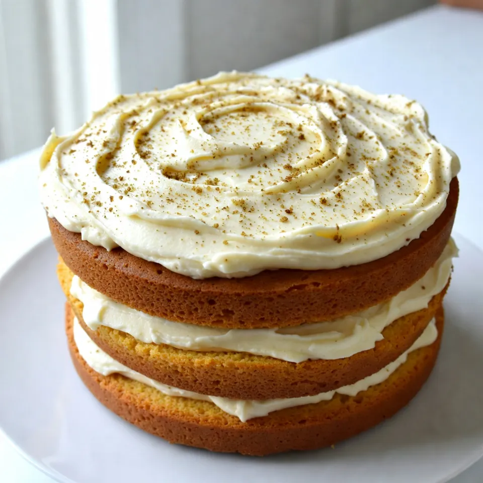 To craft the perfect spiced eggnog layer cake, you will need: - 2 ½ cups all-purpose flour - 2 cups granulated sugar - ½ cup unsalted butter, softened - 1 cup milk (or eggnog for extra flavor) - 4 large eggs - 1 tablespoon baking powder - 1 teaspoon ground nutmeg - 1 teaspoon ground cinnamon - ¼ teaspoon ground cloves - ½ teaspoon salt - 1 tablespoon vanilla extract - 1 cup heavy cream - 2 tablespoons powdered sugar - Ground nutmeg for garnish Make sure you gather these ingredients before starting. They play key roles in flavor and texture. Want to boost the flavor of your cake? Consider adding: - A splash of rum or bourbon for a richer taste - Chopped nuts for a nice crunch - Dark chocolate chips for a sweet surprise These options will elevate your cake, making it even more delightful. If you have dietary needs, don't worry. You can swap some ingredients: - Use gluten-free flour instead of all-purpose flour for a gluten-free cake. - Replace granulated sugar with coconut sugar for a lower glycemic index. - Swap heavy cream with coconut cream for a dairy-free version. These substitutions ensure everyone can enjoy this festive treat. {{ingredient_image_1}} Start by gathering all your ingredients. You will need: - 2 ½ cups all-purpose flour - 2 cups granulated sugar - ½ cup unsalted butter, softened - 1 cup milk (or eggnog for extra flavor) - 4 large eggs - 1 tablespoon baking powder - 1 teaspoon ground nutmeg - 1 teaspoon ground cinnamon - ¼ teaspoon ground cloves - ½ teaspoon salt - 1 tablespoon vanilla extract - 1 cup heavy cream - 2 tablespoons powdered sugar - Ground nutmeg for garnish Make sure to measure each ingredient accurately. This helps the cake rise well and taste great. First, preheat your oven to 350°F (175°C). Grease and flour three 8-inch round cake pans. In a large bowl, beat the softened butter and granulated sugar. Mix until it looks light and fluffy. Then, add the eggs one by one. Make sure each egg is mixed in fully before adding the next. Add the vanilla extract and stir well. In another bowl, whisk the flour, baking powder, nutmeg, cinnamon, cloves, and salt. Slowly mix the dry ingredients into the wet mix, adding milk or eggnog too. Start and end with the flour mix. Stir until just combined. Now, divide the batter evenly among the three cake pans. Use a spatula to smooth the tops. Bake in your preheated oven for 25 to 30 minutes. Check if the cakes are done by inserting a toothpick in the center. If it comes out clean, they are ready! Let the cakes cool in the pans for about 10 minutes. Then, move them to wire racks to cool completely. This step is key for a good texture. While the cakes cool, make the frosting. In a bowl, whip the heavy cream with powdered sugar until stiff peaks form. Once the cakes are cool, place one layer on a serving plate. Spread some whipped cream on top and sprinkle ground nutmeg over it. Add the second cake layer and repeat the process. Place the final layer on top. Now frost the entire cake with the remaining whipped cream. Finish by garnishing with more ground nutmeg. Your spiced eggnog layer cake is now ready to impress! To make your cake moist, use fresh ingredients. Old flour or eggs can dry out the cake. Adding eggnog instead of milk adds rich flavor and moisture. Make sure to measure your flour correctly. Too much flour leads to a dry cake. After mixing, do not over-mix the batter. This keeps the cake light and fluffy. Baking at the right temperature is key. Always preheat your oven to 350°F (175°C) before baking. Check for doneness with a toothpick. If it comes out clean, your cake is ready. Start with cold heavy cream for the best results. Use a chilled bowl to help it whip faster. Beat the cream on medium speed until soft peaks form. Then, add powdered sugar slowly to sweeten it. Continue beating until stiff peaks form. Be careful not to overbeat, or it will turn into butter. If you want a hint of flavor, add a touch of vanilla extract. This adds a nice depth to the whipped cream. When it comes to decoration, keep it simple yet festive. Use extra whipped cream to frost the top and sides. Sprinkle ground nutmeg on top for that warm, festive touch. You can also add cinnamon sticks or star anise for a beautiful look. For a pop of color, add fresh berries or pomegranate seeds. They add brightness and a little tartness. If you want to go extra, use edible glitter for a magical effect. This cake is perfect for holiday gatherings or parties! Pro Tips Choose the Right Eggnog: For a richer flavor, use store-bought eggnog instead of milk. It enhances the spice profile of the cake. Room Temperature Ingredients: Ensure that your butter and eggs are at room temperature for better incorporation and a lighter cake texture. Cooling Time: Allow the cake layers to cool completely before frosting to prevent the whipped cream from melting. Garnish Wisely: For a festive touch, consider adding a sprinkle of cinnamon or even a few chocolate shavings along with nutmeg for extra flavor. {{image_2}} You can change the flavor of your spiced eggnog layer cake easily. Try adding chocolate for a rich twist. Use cocoa powder in the batter for a chocolate flavor. You can also swap the milk with flavored eggnog. Pumpkin spice eggnog gives a warm taste for fall. For a fruity touch, add orange zest to the batter. This gives your cake a fresh flavor and aroma. While whipped cream is classic, you can explore other frostings. A cream cheese frosting adds tanginess. Mix softened cream cheese with powdered sugar and vanilla extract. You could also try a buttercream frosting. Use unsalted butter, powdered sugar, and a splash of eggnog. For a fun twist, add a dash of cinnamon or nutmeg to your frosting. This adds an extra layer of spice that pairs well with your cake. This cake fits many occasions. For Christmas, serve it on a festive platter. Sprinkle ground nutmeg on top for a holiday look. At a birthday party, slice it into big pieces. Add colorful sprinkles for a fun touch. For a cozy gathering, pair slices with hot cocoa or coffee. You can even serve it with a scoop of vanilla ice cream on the side. This adds a creamy contrast to the spiced flavors of the cake. To keep your spiced eggnog layer cake fresh, store it in the fridge. Wrap each layer in plastic wrap to avoid drying out. If you have leftover cake, place it in an airtight container. This keeps the cake moist and tasty. Always use a clean knife when cutting pieces. This helps prevent any mess or drying out of the edges. Freezing cake layers is easy and great for later treats. First, let the layers cool completely. Wrap each layer in plastic wrap tightly. Then, place them in a freezer-safe bag or container. Be sure to label them with the date. You can freeze the layers for up to three months. When ready to enjoy, thaw them in the fridge overnight. If you have leftover cake, you may want to warm it up. Preheat your oven to 350°F (175°C). Place a slice of cake on a baking sheet. Heat it for about 10 minutes. This warms it without drying it out. You can also use the microwave. Heat it for 10 to 15 seconds. Just be careful not to overheat it. Enjoy your cake warm or cold! Yes, you can make this cake ahead. Bake the layers a day before serving. After they cool, wrap them in plastic wrap. Store them in the fridge to keep them fresh. You can also frost the cake a few hours in advance. Just keep it in the fridge until you're ready to serve. To boost flavor, use eggnog instead of milk. This adds a rich, festive taste. Also, mix in some vanilla extract for extra warmth. You can add a pinch of allspice for a unique twist. Don't forget to sprinkle ground nutmeg between the layers for that extra kick! Yes, store-bought frosting works well. It saves time and can still taste great. Choose a whipped cream or cream cheese frosting for a nice match. Just remember that homemade frosting can taste fresher. You can also mix in some spices to make it even better! This blog post covered all you need to bake a great cake. We looked at key ingredients, step-by-step instructions, and helpful tips. I also shared fun variations and how to store your cake well. Baking a cake can be simple and fun, whether it’s for a party or just a treat. Use these tips to create your perfect dessert and impress those around you. Remember, practice makes perfect, so don’t be afraid to try new flavors and frostings. Happy baking!