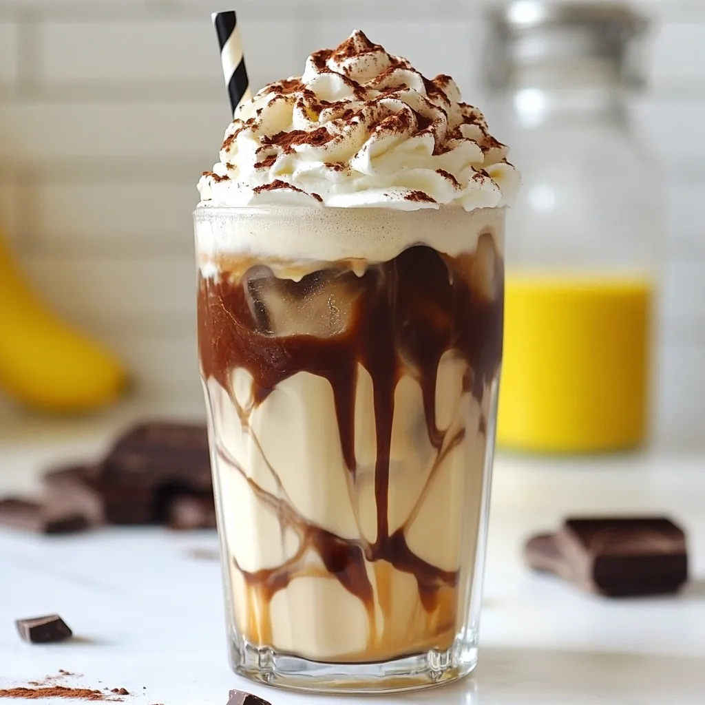 Here is what you need to make Easy Baileys Iced Coffee. Gather these simple items: - 2 cups strong brewed coffee, cooled - 1 cup milk (your choice: whole, skim, or plant-based) - 2 tablespoons chocolate syrup - 1 tablespoon vanilla extract - 2 tablespoons sugar (adjust to taste) - Ice cubes - Whipped cream (for topping) - Cocoa powder or chocolate shavings (for garnish) These ingredients blend to create a creamy and sweet drink. The strong coffee gives you a nice kick, while the milk makes it smooth. The chocolate syrup adds a rich flavor, and the vanilla extract lifts it all up. Adjust the sugar to fit your taste. You can use any milk you like, even plant-based options. Don’t forget the ice! It cools the drink down and makes it refreshing. The whipped cream on top is a fun touch. Finally, a sprinkle of cocoa powder or chocolate shavings makes it look fancy. Enjoy your drink! {{ingredient_image_1}} Start by brewing 2 cups of strong coffee. Use your favorite blend for the best flavor. After brewing, let the coffee cool to room temperature. You can also chill it in the fridge. This step is key to making a refreshing drink. Next, grab a large pitcher. Pour in the cooled coffee. Add 1 cup of milk; you can choose whole, skim, or a plant-based option. Then, mix in 2 tablespoons of chocolate syrup for sweetness. Add 1 tablespoon of vanilla extract for extra flavor. Lastly, stir in 2 tablespoons of sugar. Adjust the sugar to your taste. Make sure the sugar dissolves fully for a smooth drink. Now it's time to assemble your drink. Fill a tall glass with ice cubes. Pour the coffee mixture over the ice, filling the glass about three-quarters full. Don't forget the best part! Top your iced coffee with a generous dollop of whipped cream. For a beautiful finish, sprinkle cocoa powder or chocolate shavings on top. Enjoy your delightful Baileys iced coffee right away! Select a strong coffee for this drink. I love dark roast or espresso. These types have bold flavors that shine through. Avoid mild coffee; it can get lost in the mix. Brew your coffee fresh for the best taste. If you want a cold brew, let it steep in cold water for 12 hours. This method gives a smooth taste, perfect for iced coffee. You can change the sweetness to fit your taste. Start with 2 tablespoons of sugar, then stir. Taste it and add more if you want. Try using flavored syrups, like hazelnut or caramel. They add fun twists to your drink. If you like it less sweet, skip the sugar or use a sugar substitute. Make your iced coffee look fancy. Use a tall glass to show off the layers. Add ice cubes first, then pour in the coffee mix. Top it with whipped cream for a treat. A sprinkle of cocoa powder or chocolate shavings makes it pop. Use a straw or spoon to mix the flavors as you sip. Enjoy every delicious drop! Pro Tips Use Freshly Brewed Coffee: For the best flavor, always use freshly brewed coffee. If possible, brew your coffee just before preparing this drink to capture the rich aromas and flavors. Chill Your Ingredients: To keep your iced coffee from becoming watery, chill your coffee, milk, and even the glass beforehand. This helps maintain the drink's creaminess. Experiment with Flavors: Feel free to customize your iced coffee by adding different syrups or flavorings, such as hazelnut or caramel, for a unique twist. Perfect Whipped Cream: For a thicker whipped cream, consider using heavy cream instead of regular. You can also whip it with a touch of sugar and vanilla for added flavor. {{image_2}} You can get creative with your Baileys iced coffee! Here are some fun ideas: - Mocha: Add 2 tablespoons of cocoa powder to the coffee mix. This gives a rich chocolate taste. - Nutty: Stir in 1 tablespoon of hazelnut or almond syrup. This adds a nice nutty flavor. - Minty: A few drops of mint extract can turn your drink into a minty treat. Perfect for summer! Each variation keeps the coffee base, so you still enjoy that smooth taste. If you prefer a dairy-free drink, there are great options. Use plant-based milk instead of regular milk. Here are some choices: - Almond milk: This milk is light and adds a subtle nutty flavor. - Coconut milk: It gives a creamy texture with a hint of tropical taste. - Oat milk: This is thicker and adds a nice sweetness without extra sugar. These alternatives work well in the recipe and keep it just as enjoyable. Serve your Baileys iced coffee with some tasty pairings. Here are some ideas: - Desserts: Pair it with chocolate cake or brownies for a sweet combo. - Cocktails: Use it as a base for coffee cocktails. Mix with vodka for a fun twist. - Snacks: Enjoy it with cookies or biscotti for a delightful snack time. These pairings enhance your coffee experience and make it even more special. If you have leftover iced coffee, store it in the fridge. Use an airtight container. This keeps it fresh for later. Avoid adding ice if you plan to save it. Ice will melt and water down the coffee. - Brewed Coffee: Lasts about 3 to 4 days in the fridge. - Milk: Check the date on the container, but it usually lasts 5 to 7 days. - Chocolate Syrup: Can last for months if stored in a cool, dark place. - Sugar: Has no expiration date if kept dry. You can reheat iced coffee, but it changes the taste. If you want to use it, try these ideas: - Make a coffee smoothie. Blend the iced coffee with ice and fruit. - Use it in baking. It adds a nice flavor to brownies or cakes. - Pour it over ice cream for a coffee float. It’s a fun dessert! By storing your iced coffee right, you can enjoy it more than once. Yes, you can use decaf coffee. The taste will stay nice. The drink will still be rich and creamy. Just brew the decaf like you would regular coffee. Follow the same steps for cooling and mixing. To make this drink without sugar, simply skip the sugar step. You can also use sugar-free sweeteners. Choices like stevia or monk fruit work well. They add sweetness without the calories. Adjust to your taste for the best results. For a non-alcoholic version, use cream or flavored creamers. You can also try coffee syrups. Look for options like vanilla or hazelnut. These keep the flavor fun and tasty without the alcohol. Enjoy your drink just as much! Iced coffee is fun to make. We discussed the ingredients you need, like strong coffee and milk. I shared a step-by-step guide on brewing, mixing, and assembling. Plus, I covered tips for choosing coffee and adjusting flavors. Don’t forget the fun variations you can try. Store leftover coffee properly to enjoy later. With these insights, you can make an amazing iced coffee at home. Enjoy your drink and share it with others!
