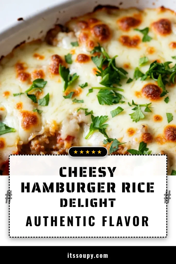 Discover the ultimate comfort food with this Cheesy Hamburger Rice Casserole! This easy rice casserole recipe features tender ground beef, savory vegetables, and a generous amount of cheddar cheese. Perfect for family dinners, this Ground Beef Casserole Recipe combines flavors that will warm your soul. Don't miss out—save this delicious Cheddar Cheese Casserole for your next meal! #CasseroleRecipes #ComfortFood #CheesyCasserole #EasyDinnerIdeas
