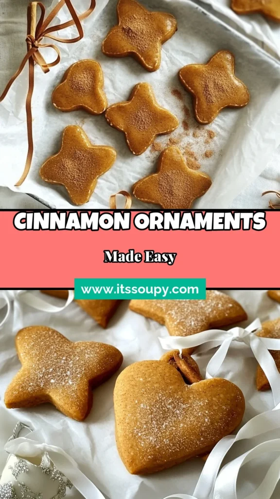 Create delightful memories this holiday season with these homemade Christmas ornaments! Our cinnamon dough ornaments are not only easy to make but also fill your home with a warm, festive aroma. This cinnamon ornaments recipe uses just cinnamon and applesauce for a simple DIY holiday decoration. Perfect for family fun or gifts, they are a wonderful addition to your applesauce dough crafts collection. Try it now and brighten your celebrations! #CinnamonDoughOrnaments #DIYHolidayDecorations #HomemadeChristmasOrnaments #CinnamonOrnamentsRecipe