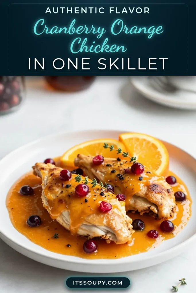 Discover a delicious Cranberry Orange Chicken recipe that transforms your weeknight meals into a flavorful feast! This skillet chicken dinner is not only easy to prepare but also healthy, featuring a zesty orange cranberry sauce that elevates your chicken dishes. Perfect for busy evenings, this recipe serves 4 and takes just 30 minutes. Save this easy chicken recipe for your next family meal! #SkilletChicken #HealthyDinners #CranberryOrangeChicken #EasyRecipes