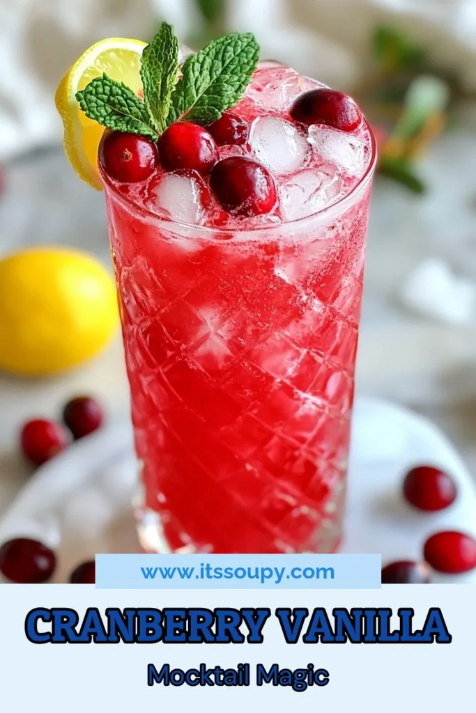 Discover the delight of our Vanilla Cranberry Crush Mocktail, an easy summer mocktail that’s perfect for any occasion! This refreshing mocktail recipe combines cranberry juice and pure vanilla for a unique twist on your non-alcoholic cranberry drink. With a sparkling cranberry beverage that’s both delicious and visually stunning, this drink is sure to impress. Make it today and refresh your summer gatherings! #Mocktails #SummerDrinks #RecipeIdeas #CranberryDrink