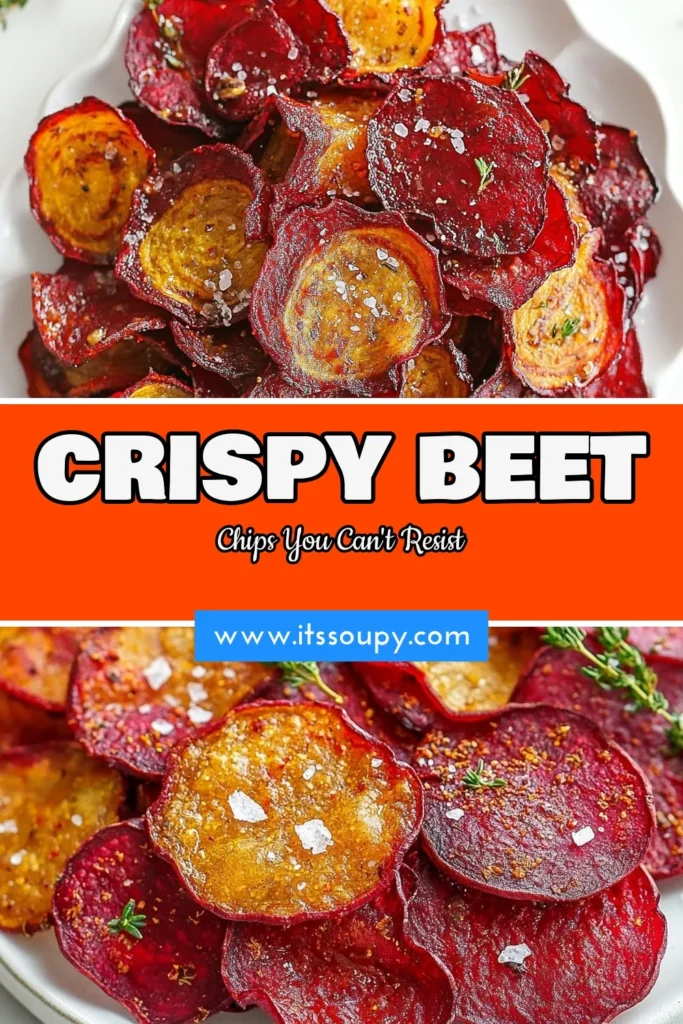 Crunch into these crispy baked beet chips, a delightful and healthy beet recipe that's perfect for snacking! This easy beet chip recipe transforms simple beets into delicious homemade vegetable chips that are oven-baked for ultimate flavor. Enjoy these guilt-free snacks any time. Save this quick and healthy recipe for your next craving! #HealthyBeetRecipes #CrispyBakedBeetChips #HomemadeVegetableChips #OvenBakedSnackRecipes