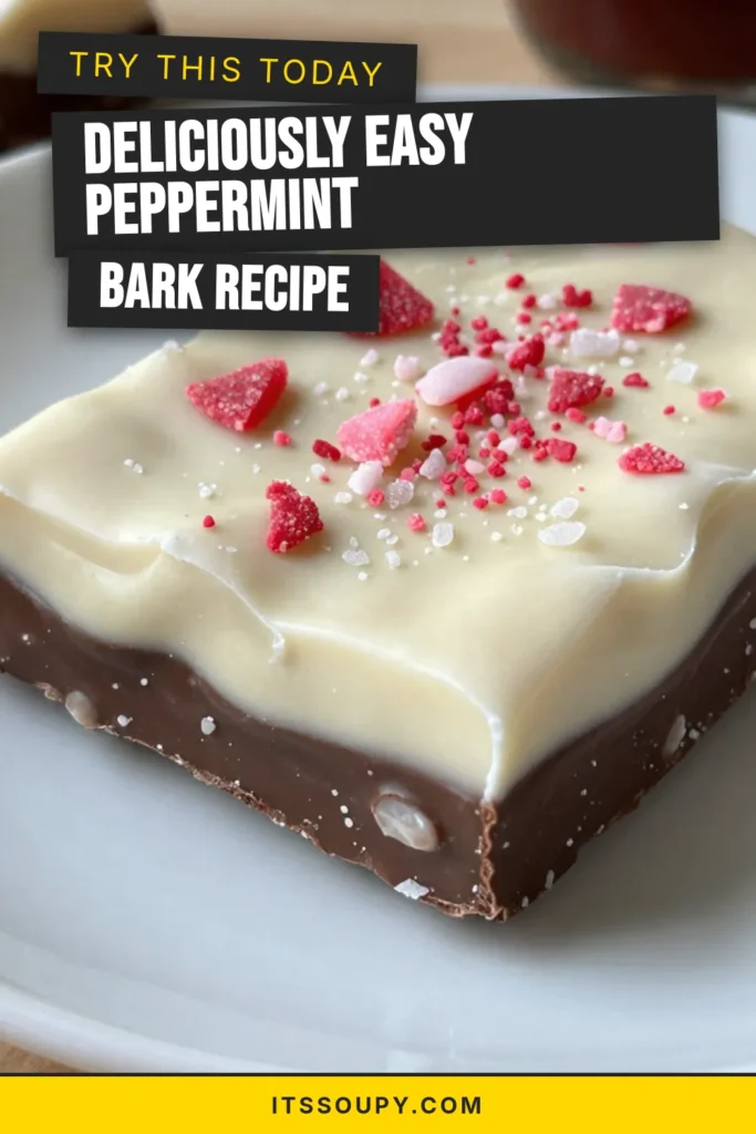 Indulge in this classic peppermint bark recipe that transforms simple ingredients into a stunning chocolate peppermint dessert. With dark and white chocolate layered with crushed peppermint candies, this easy holiday treat is perfect for festive gatherings or as a homemade gift. Follow our step-by-step guide to create delightful peppermint bark that will impress everyone. Save this recipe for your holiday baking! #PeppermintBark #HolidayTreats #ChocolateDessert #HomemadeGoodies