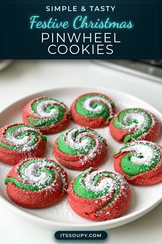 Bring joy to your holiday season with these delightful Christmas pinwheel cookies! These colorful red and green cookies are the perfect addition to your festive cookie recipes. Easy to make, they're ideal for holiday baking ideas and will impress your family and friends. Enjoy these delicious Christmas dessert recipes that are sure to become a tradition. Save this recipe for your holiday baking! #ChristmasCookies #HolidayBaking #FestiveTreats #CookieRecipes