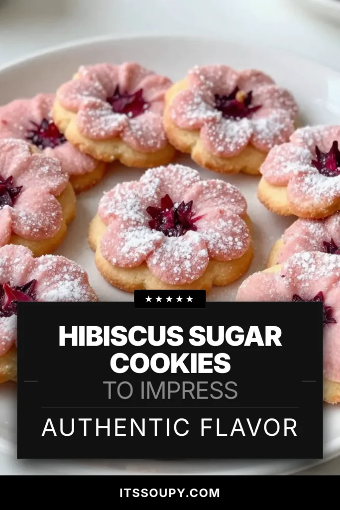 Indulge in the delightful taste of Hibiscus Sugar Cookies with this easy hibiscus cookie recipe! Perfect for flower lovers, these floral sugar cookies are a beautiful addition to any dessert table. With just a handful of ingredients, you'll create stunning hibiscus desserts that impress your guests. Don’t wait to savor this homemade sugar cookies recipe—try it today! Save this recipe for your next baking adventure! #HibiscusCookies #Baking #FloralDesserts #HomemadeTreats