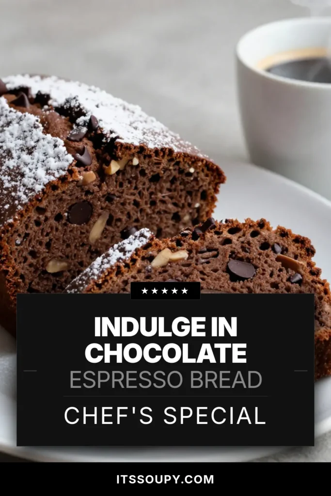 Indulge in this delicious Chocolate Espresso Banana Bread, a perfect twist on a classic banana bread recipe with chocolate. This easy banana bread with espresso is not just moist but also features rich dark chocolate chips and optional walnuts for extra texture. Whether for breakfast or dessert, this homemade chocolate banana bread is sure to impress. Try the recipe today and elevate your baking game! #ChocolateEspressoBananaBread #BananaBreadRecipe #EasyBananaBread #HomemadeChocolateBananaBread