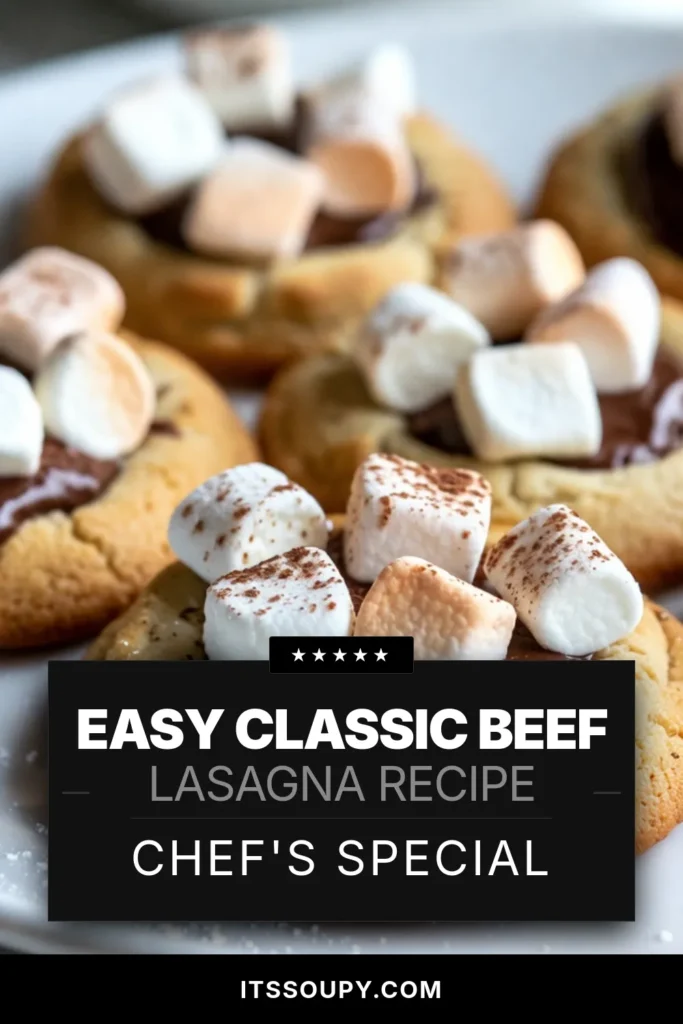 Indulge in these delightful hot chocolate cookie cups, the perfect treat for holiday baking! This mini cookie cups recipe combines rich chocolate chip cookie cups filled with gooey marshmallows, elevating your sweet cravings. Easy to make and irresistibly delicious, these marshmallow cookie cups will impress everyone. Don’t miss out on this festive delight; save this recipe for your next baking adventure! #HotChocolateCookieCups #MiniCookieCupsRecipe #ChocolateChipCookieCups #HolidayBakingRecipes