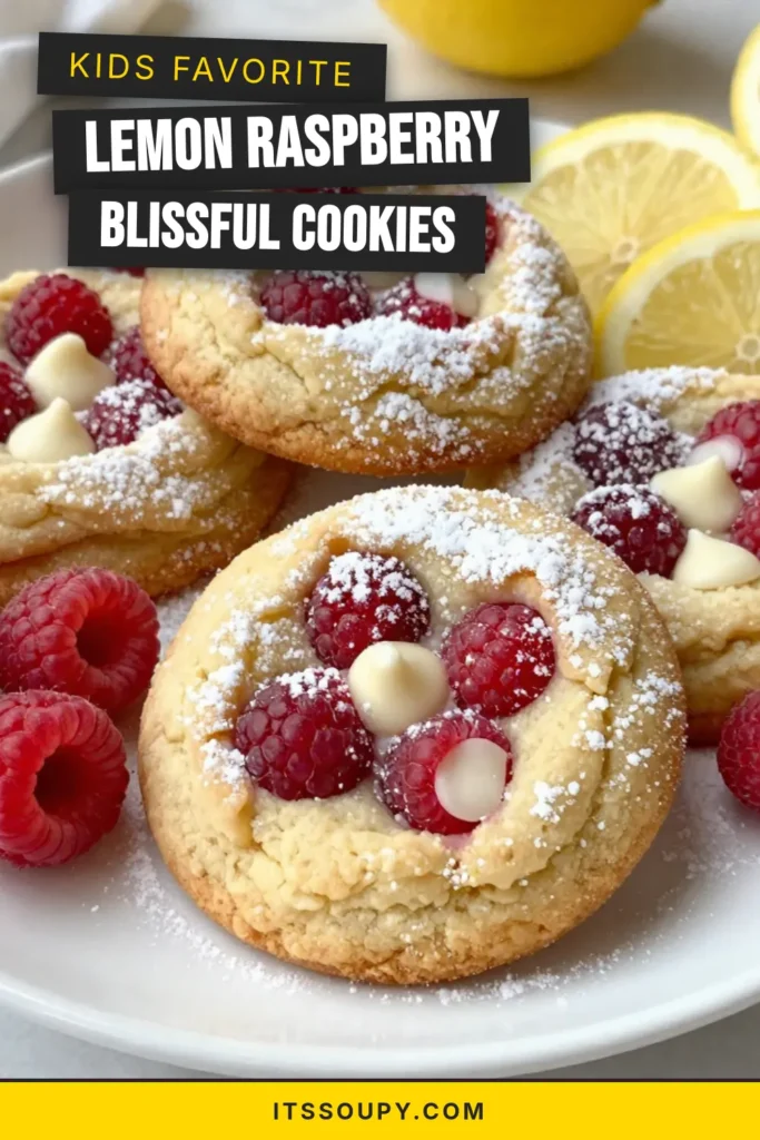 Indulge in these delicious white chocolate lemon raspberry cookies, combining tangy lemon and sweet white chocolate for a perfect treat. This easy lemon raspberry cookie recipe yields soft white chocolate cookies packed with fresh raspberries that everyone will love. Perfect for any occasion, these lemon cookies with raspberries are sure to impress. Try this easy dessert recipe today and don't forget to save for later! #WhiteChocolateCookies #LemonRaspberry #EasyDesserts #CookieRecipe