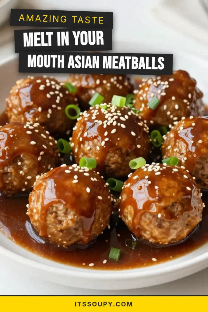 Discover the ultimate savory meatball recipe with these slow cooker Asian meatballs! Made with a delicious blend of ground pork and beef, hoisin sauce, and fresh ginger, this easy Asian recipe is perfect for weeknight dinners. Simply mix, cook, and enjoy the flavor-packed goodness. Try these ground pork recipes that everyone will love, and don't forget to save this for later! #SlowCookerAsianMeatballs #GroundPorkRecipes #HoisinSauceMeatballs #EasyAsianRecipes