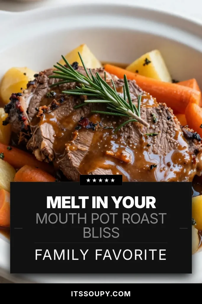 Discover the ultimate slow cooker pot roast with this 5-star pot roast recipe! Made with a tender chuck roast, this easy pot roast recipe features perfectly seasoned beef, hearty vegetables, and rich flavors. Transform your dinner with this delightful chuck roast slow cooker meal that cooks to perfection while you relax. Don't miss out—save this recipe for your next family gathering! #PotRoast #SlowCookerRecipes #ComfortFood #DinnerIdeas