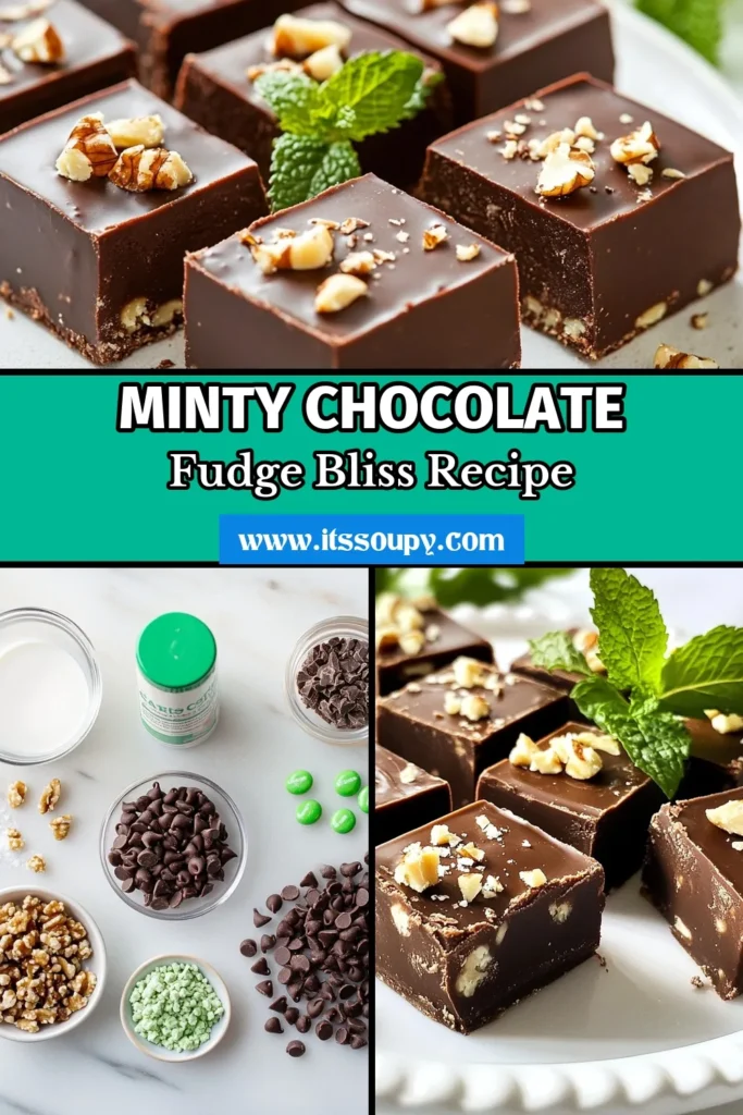 Indulge in this delicious Mint Chocolate Fudge, the perfect no-bake fudge recipe to satisfy your sweet tooth! This easy fudge recipe combines creamy chocolate with refreshing peppermint, making it an irresistible peppermint dessert. With just a few simple ingredients, you can create this delightful chocolate candy recipe that’s great for any occasion. Don’t miss out—save this recipe and treat yourself! #MintChocolateFudge #EasyFudgeRecipe #PeppermintDessert #ChocolateCandyRecipes