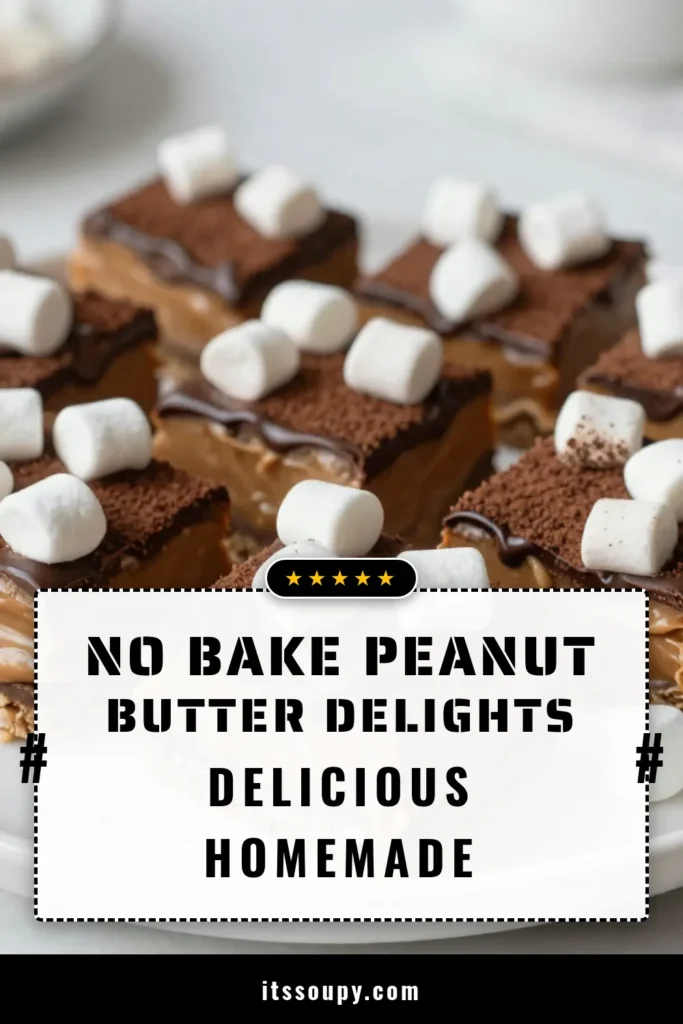 Indulge in this delicious Peanut Butter Marshmallow Squares recipe that's perfect for any occasion! These easy dessert squares require no baking and combine the rich flavors of peanut butter and chocolate with delightful marshmallows and graham crackers. Enjoy these no-bake peanut butter treats as a quick snack or a crowd-pleasing dessert. Try them today and impress your friends! Save this recipe for your next baking adventure! #PeanutButterDessert #NoBakeTreats #EasyDessertSquares #ChocolateMarshmallow