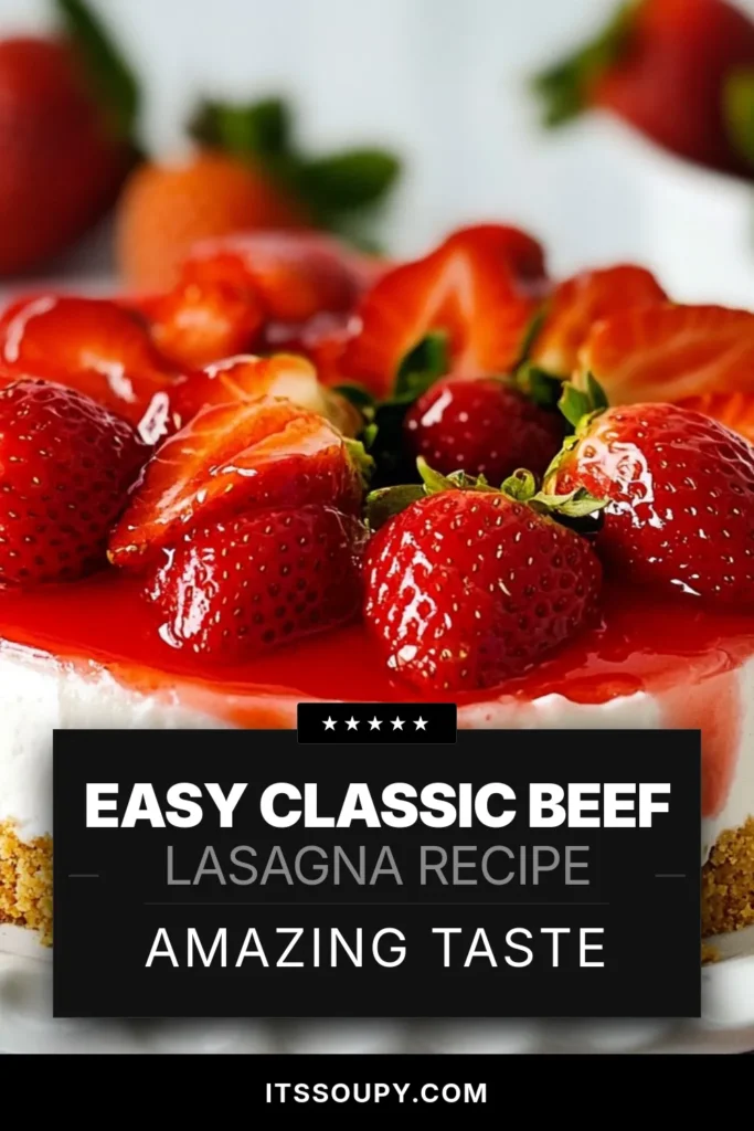 Indulge in this delicious no-bake strawberry cheesecake that’s perfect for any occasion! This easy cheesecake recipe uses fresh strawberries and cream cheese to create a creamy, refreshing dessert that’s sure to impress. With its simple steps, it's one of the best no-bake dessert recipes out there. Treat yourself and friends to this delightful fresh strawberry cheesecake today! Save this recipe for later! #NoBakeStrawberryCheesecake #EasyCheesecakeRecipe #NoBakeDessertRecipes #CreamCheeseDessert