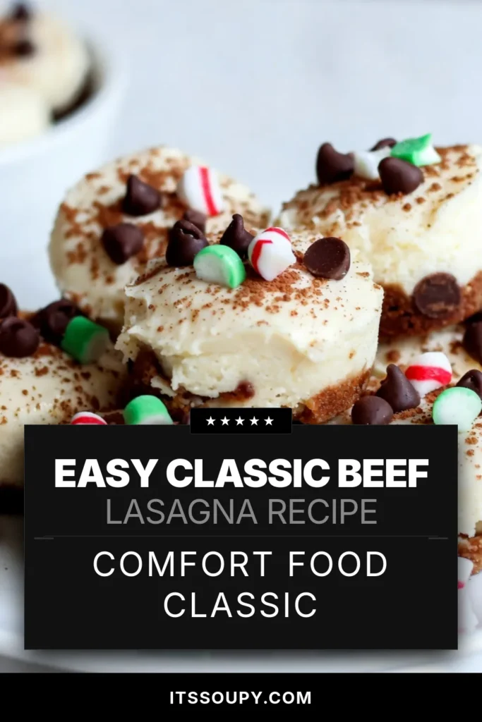 Indulge in these no bake peppermint cheesecake bites, the perfect addition to your holiday dessert recipes! This easy cheesecake bites recipe combines cream cheese and peppermint for a festive dessert idea everyone will love. With just a few simple ingredients, you can create these delightful cream cheese peppermint treats. Treat yourself and your guests this holiday season! Save this recipe now! #NoBakeDesserts #HolidayTreats #CheesecakeBites #FestiveDesserts