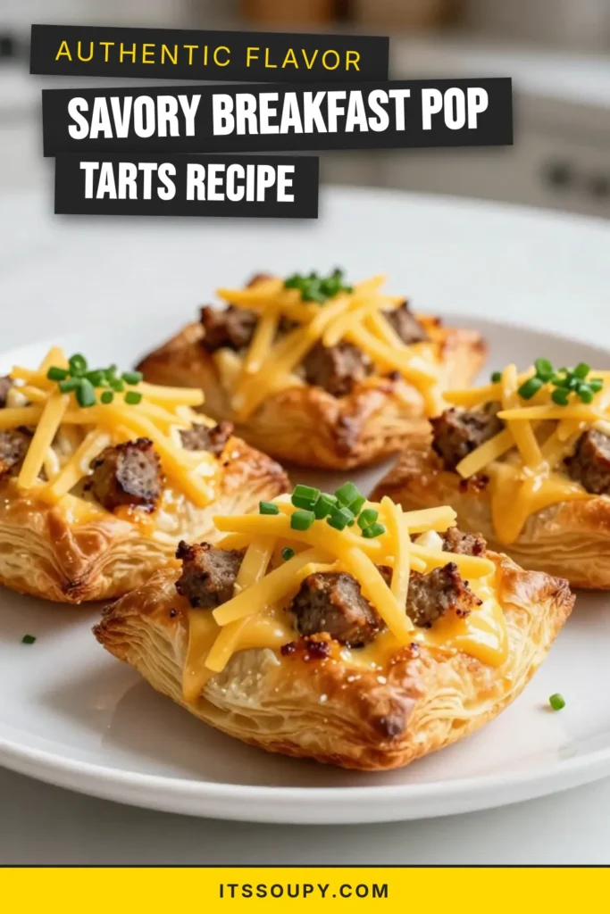 Discover the deliciousness of Savory Breakfast Pop Tarts with this easy homemade pop tarts recipe! These breakfast sausage pastries filled with creamy cheese are perfect for busy mornings. Learn how to make these delightful Cream Cheese Pop Tarts that are sure to impress your family. Don't miss out on this unique breakfast option—save this recipe and enjoy a tasty twist on breakfast! #BreakfastPastries #EasyBreakfastRecipes #HomemadePopTarts #SavoryPopTarts