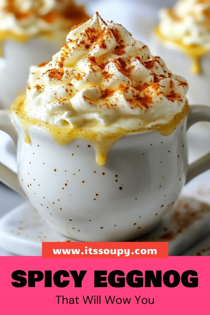 Get ready for the holidays with this delightful spiced eggnog recipe! Our homemade eggnog with cinnamon brings a festive twist perfect for gatherings. Try this unique Fireball eggnog recipe that combines creamy holiday eggnog with a spicy kick. Ideal for cozy nights by the fire, this drink is sure to impress. Don't forget to save this recipe for your holiday celebrations! #SpicedEggnog #HomemadeEggnog #FestiveEggnogDrink #FireballEggnog