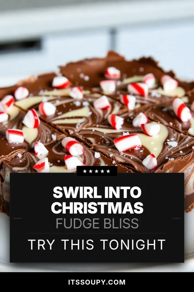 Discover the joy of making this Christmas Swirl Fudge with our easy Christmas fudge recipe. Combining rich semi-sweet and creamy white chocolate, this peppermint swirl fudge is perfect for festive holiday treats. With just a few simple ingredients, you’ll create homemade candy cane fudge that will delight everyone. Get ready to impress guests with this delicious, easy chocolate fudge! Save this recipe for your holiday baking! #ChristmasFudgeRecipe #PeppermintSwirlFudge #FestiveTreats #HomemadeFudge