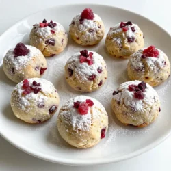 To make Raspberry Almond Snowball Cookies, you need simple yet tasty ingredients. Here’s what you will need: - 1 cup unsalted butter, softened - 1/2 cup powdered sugar, plus more for dusting - 1 teaspoon vanilla extract - 1/2 teaspoon almond extract - 2 cups all-purpose flour - 1/2 cup finely chopped almonds - 1/3 cup freeze-dried raspberries, crushed - 1/4 teaspoon salt Each ingredient plays a key role in creating the perfect cookie. The unsalted butter gives a rich flavor and soft texture. Powdered sugar makes the cookies sweet and light. Vanilla and almond extracts add a lovely aroma and taste. All-purpose flour provides the base, while chopped almonds add a nice crunch. Freeze-dried raspberries give a burst of fruity flavor and color. A pinch of salt balances the sweetness perfectly. Gather these ingredients, and you’re ready to create a batch of delightful cookies. Enjoy the process, and let your kitchen fill with sweet scents! {{ingredient_image_1}} First, heat your oven to 350°F (175°C). While the oven warms up, line your baking sheet with parchment paper. This keeps the cookies from sticking and makes cleanup easy. In a large bowl, cream together 1 cup of softened butter and 1/2 cup of powdered sugar. Mix until it becomes light and fluffy. This step is key for soft cookies. Next, add in 1 teaspoon of vanilla extract and 1/2 teaspoon of almond extract. Stir until you blend it well. In a separate bowl, whisk together 2 cups of all-purpose flour, 1/2 cup of finely chopped almonds, 1/3 cup of crushed freeze-dried raspberries, and 1/4 teaspoon of salt. Gradually mix these dry ingredients into the butter mixture. Be careful! Mix just until combined to keep the cookies tender. Now it's time to shape the cookies. Use a tablespoon to scoop out the dough. Roll each scoop into a ball, about 1 inch in diameter. Place the balls on your prepared baking sheet, leaving about 2 inches between them. Bake the cookies for 12-15 minutes. You want the edges to be lightly golden but the centers should stay soft. After baking, let them cool on the sheet for about 5 minutes. Then, transfer them to a wire rack to cool completely. Once cooled, dust the cookies with more powdered sugar. This makes them look snowy and festive! To make the best Raspberry Almond Snowball Cookies, avoid overmixing. When you add the dry mix to the butter mix, stir just until combined. This keeps the cookies soft. If you mix too much, the cookies can become tough. Next, ensure even baking. Place your cookies two inches apart on the baking sheet. This space helps them bake evenly. Rotate the baking sheet halfway through baking for the best results. To achieve that snowy effect, dust the cookies right after they cool. Use a fine sieve to sprinkle powdered sugar on top. This method gives an even coating and looks lovely. For a fun twist, mix in some crushed freeze-dried raspberries with the powdered sugar. It adds a pop of color and flavor. When serving your cookies, arrange them on a pretty platter. For added flair, sprinkle some crushed freeze-dried raspberries around them. This gives a festive look. You can also stack the cookies in a clear jar for a charming display. They make great gifts for friends or family! Pro Tips Chill the Dough: For a firmer texture and easier handling, chill the cookie dough in the refrigerator for 30 minutes before rolling into balls. Use Fresh Ingredients: Ensure your almonds are fresh and not stale to maintain the best flavor and crunch in your cookies. Adjust Baking Time: Keep an eye on the cookies as they bake; ovens can vary, so adjust the baking time as needed to achieve the perfect golden edges. Presentation Matters: For an elegant touch, serve the cookies on a decorative platter with fresh raspberries or edible flowers. {{image_2}} To change the taste of your Raspberry Almond Snowball Cookies, you can adjust the extracts. Try using more almond extract for a stronger nut flavor. You can also add citrus zest, like lemon or orange, for a fresh twist. The zest brightens the taste and adds a nice aroma. Just a teaspoon will do. This small change can make your cookies unique and exciting. You can swap out the nuts or dried fruits in this recipe. Instead of almonds, try pecans or walnuts for a different crunch. If you want a fruity burst, use chopped dried cherries or cranberries instead of freeze-dried raspberries. Each swap brings its own flavor. Experimenting with these ingredients can lead to new favorites. If you want a gluten-free version, use a gluten-free flour blend. Many blends work well in cookie recipes. Look for one that has a mix of flours and starches. This keeps the cookies soft and tasty. Just replace the all-purpose flour with the gluten-free blend in equal amounts. Enjoy the same great taste without gluten! To keep your Raspberry Almond Snowball Cookies fresh, place them in an airtight container. This helps prevent them from drying out. You can layer the cookies with parchment paper to avoid sticking. Store the container in a cool, dry place, away from sunlight. This keeps the cookies soft and tasty. You can freeze these cookies both before and after baking. To freeze before baking, scoop the dough into balls. Place the balls on a baking sheet and freeze them for about one hour. Once frozen, transfer them to a freezer bag. When ready to bake, just pop them into the oven directly from the freezer. If you want to freeze baked cookies, let them cool completely first. Then, place them in an airtight container or freezer bag. They can stay frozen for up to three months. Just thaw them at room temperature before serving. These cookies have a good shelf life. When stored in an airtight container at room temperature, they last about one week. If you keep them in the fridge, they can last up to two weeks. However, they taste best within the first week. Enjoy your delicious treats while they are fresh! To make these cookies gluten-free, you can swap the all-purpose flour with a gluten-free flour blend. Look for a blend that includes xanthan gum. This helps mimic the texture of regular flour. You may also want to check the almond ingredients. Ensure they are gluten-free as some brands may process with wheat. You can use fresh raspberries, but they will change the cookies' texture. Fresh raspberries add moisture, which can make the dough too wet. This extra moisture may lead to longer baking times. For best results, crush and drain the fresh raspberries before adding them to the dough. If your cookies spread too much, it might be due to warm dough. Always chill the dough for at least 30 minutes before baking. If they still spread, try adding a bit more flour to the mixture. This will help create a firmer dough that holds its shape better. These Raspberry Almond Snowball Cookies are fun and easy to make. You learned about the ingredients, step-by-step instructions, tips for perfect cookies, and variations to try. Storing them right keeps them fresh and tasty. I hope you feel inspired to bake these cookies. Enjoy sharing them with family and friends, or savor them yourself. These treats bring smiles and warmth to any occasion. Happy baking!