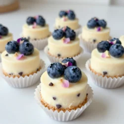 - Essential components for graham cracker crust - 1 cup graham cracker crumbs - 2 tablespoons sugar - 1/4 cup unsalted butter, melted - Key ingredients for the cheesecake filling - 8 oz cream cheese, softened - 1/2 cup powdered sugar - 1 teaspoon vanilla extract - 2 large eggs - 1/2 cup sour cream - 1/4 cup mini chocolate chips - Optional decorative items for garnishing - Fresh blueberries, for garnish - Edible flower petals, for decoration (optional) The graham cracker crust sets the stage for these mini cheesecakes. It adds a sweet crunch. You start with graham cracker crumbs, sugar, and melted butter. Mix these well. Press this mix into the bottom of your cupcake liners. Next comes the creamy filling. You need softened cream cheese, powdered sugar, and vanilla extract. Beat them together until smooth. Then, add eggs one by one. This keeps the mix rich but light. Don’t forget the sour cream. It adds a nice tang. Finally, fold in the mini chocolate chips. They melt and add extra sweetness. For the finishing touch, fresh blueberries and edible flower petals make it pretty. Blueberries are tasty and colorful. Flower petals add a fun surprise. You can skip these if you want. The cheesecakes still taste great! {{ingredient_image_1}} First, preheat your oven to 325°F (160°C). This helps the cheesecakes bake evenly. While you wait, gather your materials. You will need a muffin tin and mini cupcake liners. Line the muffin tin with the cupcake liners. This makes it easy to remove the cheesecakes later. Next, make the crust. In a mixing bowl, combine 1 cup of graham cracker crumbs, 2 tablespoons of sugar, and 1/4 cup of melted unsalted butter. Mix until the crumbs are well coated and look like wet sand. Now, press about a tablespoon of this mixture into the bottom of each cupcake liner in the muffin tin. Use your fingers or a small glass to press down firmly. This step is key for a sturdy base. Now, let’s make the filling. In a large bowl, beat 8 ounces of softened cream cheese until smooth. This takes about 2-3 minutes with an electric mixer. Gradually add 1/2 cup of powdered sugar and 1 teaspoon of vanilla extract. Mix until combined. Then, add 2 large eggs, one at a time. Mix on low speed just until incorporated. Be careful not to overmix. Finally, stir in 1/2 cup of sour cream and fold in 1/4 cup of mini chocolate chips. Make sure everything is mixed well. Pour the filling over the crusts. Fill each compartment about 3/4 full. Bake in the preheated oven for 20-25 minutes. The cheesecakes should be set but slightly jiggly in the center. After baking, turn off the oven and leave the cheesecakes inside with the door slightly open for 10 minutes. This gradual cooling helps prevent cracks. Next, remove them from the oven and let them cool to room temperature. After that, refrigerate for at least 2 hours or until completely chilled. To avoid cracks in your mini cheesecakes, don’t rush. Mix your batter gently. Overmixing adds air, which causes cracks. Always mix until just combined. When baking, ensure your oven is preheated. Bake at 325°F (160°C) for the best results. After baking, leave the cheesecakes in the oven. Turn off the heat and crack the door for 10 minutes. This gradual cooling helps keep them smooth. Using fresh blueberries for garnish adds a nice touch. They not only look great but taste fresh too. Place a few on top of each mini cheesecake. For a magical look, add edible flower petals. These petals can brighten your dish. Make sure the petals are safe for eating. They add color and flair to your treats. One big mistake is overmixing the batter. This makes the texture less creamy. Mix everything until just combined for a perfect cheesecake. Another mistake is not refrigerating long enough. Chill the cheesecakes for at least two hours. This step is key for the best flavor and texture. Enjoy your deliciously simple gnome mini cheesecakes! Pro Tips Chill the Cream Cheese: Ensure your cream cheese is at room temperature for easier mixing, resulting in a smoother filling. Don't Overmix: Mix the eggs in on low speed and just until combined to avoid a dense texture in your cheesecakes. Cooling Method: Allowing the cheesecakes to cool gradually in the oven prevents cracks on the surface. Garnish with Care: Use fresh blueberries and edible flowers to enhance the visual appeal, but add them just before serving to maintain freshness. {{image_2}} You can make gnome mini cheesecakes even more fun! Add fruit purees like strawberry, raspberry, or mango for a fresh twist. A splash of lemon or almond extract can also brighten the flavor. Mixing different types of chocolate works great too! Try dark chocolate with milk chocolate chips for depth. Nuts like walnuts or pecans add a nice crunch. Just chop them finely and fold them into the cheesecake batter. When it comes to decorations, think gnome magic! Use little hats made of fruit or candy. For holidays, decorate with festive colors. Use red and white for Christmas or pastel colors for spring. Edible glitter can give your cheesecakes a sparkling touch. You can also use mini flags or cute gnome toppers for parties. Themed decorations make your treats stand out! If you need a gluten-free crust, use crushed gluten-free cookies or nuts. They provide a tasty base without gluten. For vegan options, replace cream cheese with blended silken tofu. Use coconut cream instead of sour cream for creaminess. You can also swap eggs with flaxseed meal mixed with water. These changes keep your mini cheesecakes delicious while meeting dietary needs. To keep your gnome mini cheesecakes fresh, refrigerate them right away. Place them in an airtight container. This prevents them from drying out. Make sure they are fully cool before sealing. If you need to store them for longer, freezing is a great option. Wrap each mini cheesecake in plastic wrap. Then, place them in a freezer-safe bag. This keeps them tasty and safe from freezer burn. In the refrigerator, mini cheesecakes last about five days. After that, they may lose flavor and texture. Watch for signs of spoilage. If you see mold or an off smell, it’s best to toss them. A change in texture, like a grainy feel, also means they’re no longer good. Always check before enjoying your delicious treat! Yes, you can use a different crust for your Gnome Mini Cheesecakes. Some great options include: - Oreo Crust: Use crushed Oreo cookies instead of graham crackers. This adds a rich chocolate flavor. - Almond Flour Crust: For a gluten-free option, use almond flour mixed with butter and a bit of sugar. This gives a nutty taste. - Shortbread Crust: Crushed shortbread cookies create a buttery, sweet base. It pairs well with the creamy filling. Each crust option will change the flavor. Choose what you like best! Making Gnome Mini Cheesecakes ahead is simple. Follow these steps: 1. Prepare the Crust: Make the crust and press it into the muffin tin. 2. Mix the Filling: Prepare the filling as usual. 3. Bake and Cool: Bake the cheesecakes and let them cool at room temperature. 4. Refrigerate: After cooling, place them in the fridge for at least two hours. This helps the flavors meld. You can store them in the fridge for up to three days before serving. If you lack mini cupcake liners, don’t worry! Here are some alternatives: - Greased Muffin Tin: Simply grease the muffin tin well with butter or cooking spray. This will help the cheesecakes come out easily. - Parchment Paper: Cut out small circles of parchment paper. Place them in the muffin tin compartments. - Silicone Molds: Use silicone molds for easy removal. They are flexible and great for mini cheesecakes. These options work well and help you enjoy your treats! This post covered how to make delicious mini cheesecakes. We discussed all the key ingredients, from the graham cracker crust to the creamy filling. I walked you through each step, from preparation to baking. I also shared tips on texture, garnishing ideas, and common mistakes to avoid. Finally, I suggested storage methods to keep your treats fresh. Now, you're ready to create your own mini cheesecake masterpiece. Enjoy your baking journey and the tasty results!