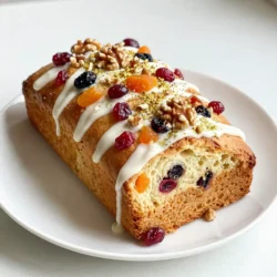 To make Festive Christmas Bread, gather these essential ingredients: - 4 cups all-purpose flour - 1 cup milk, warmed - 1/2 cup sugar - 1/2 cup unsalted butter, melted - 3 large eggs - 1 packet (2 1/4 tsp) instant yeast - 1/2 tsp salt - Zest of 1 orange - 1 tsp ground cinnamon - 1/2 tsp ground nutmeg - 1/2 cup mixed dried fruits (like cranberries, apricots, and raisins) - 1/2 cup chopped nuts (such as walnuts or pecans) - 1/4 cup powdered sugar (for icing) - 1-2 tablespoons milk (for icing) - Optional: edible gold dust for decoration You can try some variations too. For a healthier twist, use whole wheat flour. Swap in almond milk if you prefer a dairy-free option. Use seasonal fruits like cherries or figs for a unique taste. For this recipe, you will need the right tools: - Mixing bowls - Whisk - Measuring cups and spoons - Wooden spoon or spatula - Clean kitchen towel - Parchment paper - Baking sheet - Wire rack for cooling These tools will help you create the perfect loaf. Enjoy the process and make it your own! {{ingredient_image_1}} To start, we need to activate the yeast. In a small bowl, mix 1 cup of warmed milk and 1/2 cup of sugar. Then, sprinkle 1 packet of instant yeast on top. Let it sit for about 5 minutes until it bubbles. This shows the yeast is alive. Next, in a large bowl, combine 4 cups of all-purpose flour, 1/2 teaspoon of salt, 1 teaspoon of ground cinnamon, 1/2 teaspoon of ground nutmeg, and the zest of one orange. Stir this mixture well. In another bowl, whisk together 1/2 cup of melted unsalted butter and 3 large eggs. Now, pour the yeast mixture into the egg and butter mixture. Stir until everything is mixed well. Gradually add the dry mixture into the wet mixture. Stir until a dough starts to form. Then, knead the dough on a lightly floured surface for about 10 minutes. You want it to be smooth and elastic. Once you finish kneading, place the dough in a greased bowl. Cover it with a clean kitchen towel. Let it rise in a warm spot for about 1 hour. The dough should double in size. To help it rise, keep it in a draft-free area. After the dough has risen, punch it down gently to release air. Fold in 1/2 cup of mixed dried fruits and 1/2 cup of chopped nuts. Shape the dough into a round loaf or braid it if you prefer. Place the shaped dough on a parchment-lined baking sheet. Cover it again and let it rise for another 30 minutes. This second rise helps create a light and fluffy bread. While the dough rises, preheat your oven to 350°F (175°C). Once the dough has risen again, bake it for 25 to 30 minutes. The bread should be golden brown and sound hollow when tapped on the bottom. Keep an eye on it to avoid overbaking. Remove it from the oven and let it cool on a wire rack. Enjoy the wonderful smell filling your kitchen! To get the best texture for your festive Christmas bread, kneading is key. Start by kneading the dough for about 10 minutes. You want it to be smooth and elastic. If the dough feels sticky, add a bit more flour. If it feels too dry, a splash of warm milk will help. During the first rise, keep the dough in a warm spot. This helps it double in size. You can boost the flavor with more spices. Consider adding cardamom or ginger for a warm twist. For a fruity note, try using lemon zest instead of orange zest. To make your bread look festive, decorate it with icing. Drizzle the icing on top after baking. You can also sprinkle edible gold dust for a shimmering effect. This small touch makes your bread look extra special. If your bread is undercooked, check the oven temperature. It should be at 350°F (175°C). You can also bake it longer if needed. If the bread rises too much, it may collapse. Make sure to follow the timing for each rise. If the dough seems too soft, add a bit of flour before shaping. Keep these tips in mind to ensure your bread turns out perfectly every time. Pro Tips Proof Your Yeast: Always check the freshness of your yeast by ensuring it foams when mixed with warm milk and sugar. If it doesn't, your bread won't rise properly. Kneading Technique: Use the heel of your hand to push the dough away and fold it back over itself to develop gluten. This step is crucial for a perfect texture. Perfecting Rise Time: Letting the dough rise in a warm, draft-free area will help it rise faster. You can also use the oven with the light on for a cozy environment. Custom Icing: Adjust the icing consistency by adding more milk for a drizzle or less for a thicker glaze. You can also flavor it with vanilla or almond extract for a twist! {{image_2}} Stollen and Panettone are classic festive breads you might enjoy. Stollen is a German bread filled with dried fruits and nuts. Here’s a simple overview: - Ingredients for Stollen: - 4 cups all-purpose flour - 1 cup milk, warmed - 1/2 cup sugar - 1/2 cup unsalted butter, melted - 3 large eggs - 1 packet instant yeast - 1/2 tsp salt - 1 tsp mixed spices (cinnamon, nutmeg) - 1 cup mixed dried fruits (raisins, currants) - 1/2 cup chopped almonds - Powdered sugar for dusting Panettone is an Italian sweet bread with a light, fluffy texture. Here’s a quick overview: - Ingredients for Panettone: - 4 cups bread flour - 1 cup milk, warmed - 1/2 cup sugar - 1/2 cup unsalted butter, softened - 3 large eggs - 1 packet instant yeast - 1/2 tsp salt - Zest of 1 lemon and 1 orange - 1 cup mixed candied fruits - 1/2 cup raisins You can create your festive bread with unique flavors. Here are some ideas: - Fruits: Try adding figs, cherries, or dates. Each fruit offers a new taste. - Nuts: Swap in hazelnuts, pecans, or pistachios. They bring a rich crunch. - Spices: Go beyond cinnamon and nutmeg. Add cardamom or ginger for a twist. Experimenting with these ingredients makes your bread special. Each bite can surprise your taste buds. Let your creativity shine, and enjoy the festive spirit! To keep your festive Christmas bread fresh, store it at room temperature. Wrap the bread tightly in plastic wrap or place it in an airtight container. This helps to keep moisture in and air out. Make sure the bread is cool before wrapping it. If you store it while warm, condensation can form. This can make the bread soggy. Avoid storing your bread in the fridge. The cold air can dry it out faster. Instead, find a cool, dry place in your kitchen. A bread box works well for this. If you want to enjoy your bread later, you can freeze it. Slice the bread before freezing. This way, you can take out only what you need. Wrap each slice in plastic wrap, then place them in a freezer bag. Label the bag with the date. Your bread will stay good for about 3 months in the freezer. When you are ready to eat the bread, thaw it at room temperature. You can also reheat slices in the oven. Preheat your oven to 350°F (175°C). Place the slices on a baking sheet and heat for about 10 minutes. This will make the bread warm and soft again, without losing its quality. Yes, you can use whole wheat flour! It will change the texture and flavor. The bread may be denser and have a nuttier taste. Use about 3 cups of whole wheat flour and 1 cup of all-purpose flour. This mix gives the best results while keeping some lightness. There are a few signs to check for doneness: - Look for a golden brown crust. - Tap the bottom of the loaf. If it sounds hollow, it's ready. - An instant-read thermometer can help. The inside should be around 190°F (88°C). Checking these will help you bake the perfect loaf. Yes, you can prepare the dough ahead! Make the dough and let it rise. After it rises, punch it down and shape it. Then, you can cover it and store it in the fridge for up to 24 hours. When ready to bake, let it rise again before baking. This way, you can enjoy fresh bread at any time. Making Festive Christmas Bread involves key ingredients and careful steps to create something special. The right tools, like a mixer and baking pans, ensure success in this tasty project. You learned how to prepare, shape, and bake your bread, along with essential tips for perfect results. Don't forget to explore flavor variations and proper storage methods. With a bit of practice, you can enjoy delicious bread that warms any holiday gathering. Each bite will remind you of the joy that comes from baking. Embrace the process and your festive creations will shine!