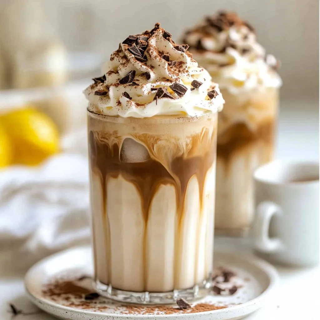 To make Minute Baileys iced coffee, you need a few simple ingredients: - 1 cup strong brewed coffee, cooled - 1/2 cup milk of choice (dairy, almond, oat, etc.) - 1 tablespoon chocolate syrup - 1 tablespoon vanilla syrup or sweetener of choice - 1/4 teaspoon vanilla extract - Ice cubes - Whipped cream (optional) - Chocolate shavings or cocoa powder for garnish (optional) These ingredients come together for a cool, creamy drink. Each one plays a key role in the final flavor. When choosing coffee, pick a strong brew. A medium or dark roast works best. These types have bold flavors that stand out. If you like a smoother taste, try a light roast. You can also use cold brew coffee if you want a less acidic option. Brew your coffee fresh and let it cool. This step is key to avoid a watery drink. For the milk, you have many choices. Dairy milk is a classic option. Almond milk adds a nutty taste, while oat milk is creamy and sweet. You can also use coconut milk for a tropical twist. Each milk brings its own flavor and texture. Adjust based on your taste and dietary needs. {{ingredient_image_1}} Start by brewing one cup of strong coffee. I suggest using a coffee maker or a French press. Once brewed, let it cool to room temperature. You can also place it in the fridge to chill faster. This step is important because hot coffee can melt your ice quickly. Next, grab a large glass. Pour in your cooled coffee. Add half a cup of milk. You can choose dairy, almond, or oat milk. Then, mix in one tablespoon of chocolate syrup and one tablespoon of vanilla syrup. For extra flavor, add a quarter teaspoon of vanilla extract. Stir everything well until it is smooth. Now it’s time to fill your glass with ice cubes. Leave some space at the top for whipped cream if you want it. If you like, add a generous amount of whipped cream on top. For a fun touch, sprinkle chocolate shavings or cocoa powder over the whipped cream. Serve your iced coffee with a straw or spoon. Enjoy each sip! To make your Minute Baileys iced coffee special, try adding flavors. Use flavored syrups like hazelnut or caramel. You can also add a pinch of cinnamon for warmth. For a richer taste, swap the milk for cream. If you want a chocolate boost, add more chocolate syrup. These tweaks make your drink unique and fun! A great-looking drink makes it more enjoyable. Use a tall glass for your iced coffee. Fill it with ice cubes to the top. After mixing, add whipped cream on top for a creamy finish. Sprinkle chocolate shavings or dust with cocoa powder. This not only looks good but also adds extra flavor. Serve with a colorful straw for a pop! Need a quick coffee fix? Brew your coffee the night before. Chill it in the fridge so it's ready to go. You can also mix your ingredients in advance. Just store them in a jar without ice. When you’re ready, pour over ice and enjoy! This saves time and keeps your coffee fresh. Pro Tips Chill Your Coffee: Make sure your brewed coffee is completely cooled or chilled for a refreshing iced coffee experience. Customize Your Milk: Experiment with different types of milk like almond, oat, or coconut for unique flavors and textures. Sweetness Level: Adjust the amount of chocolate and vanilla syrup to match your preferred sweetness level. Garnish With Style: Enhance the presentation by adding whipped cream, chocolate shavings, or cocoa powder on top. {{image_2}} You can turn your Baileys iced coffee into a dessert. Try adding a scoop of vanilla ice cream. This will make it extra creamy and sweet. You can also blend in a tablespoon of caramel sauce for a rich flavor. Want a mocha twist? Use chocolate milk instead of plain milk. Each sip will taste just like dessert in a cup. If you're watching your calories, there are great swaps. Use unsweetened almond milk or skim milk. These options cut calories but keep the flavor. For sweetening, try a zero-calorie sweetener like stevia or monk fruit. You can also skip the whipped cream to save more calories. Your drink will still taste amazing without the extra calories. Change your iced coffee with seasonal flavors. In fall, add pumpkin spice syrup for a warm, cozy feel. During winter, try peppermint syrup to bring holiday cheer. In spring and summer, fresh fruits like strawberries or mint can add a fun twist. Just muddle them in the glass before you mix. These simple additions will keep your iced coffee exciting all year long! When you make Baileys iced coffee, you may have leftover ingredients. Here are some tips to keep them fresh: - Coffee: If you have extra brewed coffee, let it cool first. Pour it into a sealed container. Store it in the fridge. It stays fresh for up to a week. - Milk: Store any unused milk in its original container. Keep it in the fridge. Use it within the date on the package. - Syrups: Store chocolate and vanilla syrups in a cool, dark place. Check the label for specific storage info. They usually last a long time. Brewed coffee needs care to stay fresh. Always cool it before storing. Use a clean, airtight container to keep it safe. - In the fridge: This works best. It stays fresh for about 3 to 4 days. - In the freezer: You can freeze coffee in ice cube trays. This way, it lasts for months. Use these cubes in future iced coffees! Prepared iced coffee tastes best when fresh. However, you can keep it for a short time. - In the fridge: Drink it within 1 to 2 days for the best taste. - Avoid freezing: Freezing iced coffee can change its texture and flavor. So, stick to chilling it instead. Now you know how to store your ingredients and coffee. This way, you can enjoy your Baileys iced coffee whenever you want! Yes, you can use decaf coffee. This makes the drink perfect for late-night cravings. The taste will still be rich and flavorful. Just brew your decaf like you would regular coffee. You can get creative with toppings! Here are some fun ideas: - Whipped cream - Chocolate shavings - Cocoa powder - Caramel drizzle - Nuts like almonds or hazelnuts These add flavor and a nice look to your drink. You can easily change the sweetness to fit your taste. Here’s how: - Add more vanilla syrup for extra sweetness. - Use less syrup if you prefer it less sweet. - You can also try honey or agave syrup. Taste as you mix to find your favorite level! This article covered how to make the perfect iced coffee with Baileys. We explored the best ingredients, including coffee selection and milk alternatives. I shared easy step-by-step brewing and serving tips. You learned ways to enhance flavor and improve presentation. Finally, we discussed storage and answering your common questions. Enjoy crafting your ideal iced coffee. It’s about finding what tastes best for you. Experiment and have fun with each cup!