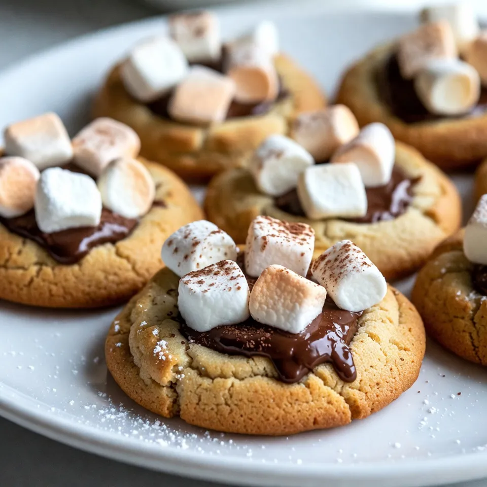 To make Hot Chocolate Cookie Cups, you need some simple, tasty ingredients. Here is what you will need: - 1 cup unsalted butter, softened - 1 cup brown sugar, packed - 1/2 cup granulated sugar - 2 large eggs - 1 teaspoon vanilla extract - 2 1/2 cups all-purpose flour - 1 teaspoon baking soda - 1/2 teaspoon salt - 1/2 cup hot cocoa mix (powdered) - 1 cup mini marshmallows - 1 cup semi-sweet chocolate chips - Cocoa powder and powdered sugar for dusting Let’s break these down. The butter, sugars, eggs, and vanilla form the base of your cookie cups. The softened butter makes them rich and creamy. Brown sugar adds moisture and a bit of extra flavor. Granulated sugar gives sweetness, while eggs help bind everything together. Next, the dry ingredients include flour, baking soda, and hot cocoa mix. Flour gives structure to the cookie cups. Baking soda helps them rise and stay soft. The hot cocoa mix adds a deep chocolate flavor, making these treats extra special. Finally, we have the fun part: the add-ins! Mini marshmallows and chocolate chips bring that classic hot chocolate vibe to your cookie cups. They melt slightly during baking, creating gooey pockets of sweetness. Gather these ingredients, and you are all set to create a delicious dessert! {{ingredient_image_1}} First, set your oven to 350°F (175°C). This helps your cookie cups bake just right. Next, grab your mini muffin tin. Grease it well with cooking spray or butter. This step keeps the cookie cups from sticking. In a large bowl, combine the softened butter, brown sugar, and granulated sugar. Use a hand mixer or stand mixer to beat them together until light and fluffy. This process adds air to the mix, making the cookies soft. Now, add the eggs one at a time, mixing well after each. Then, pour in the vanilla extract. Mix everything until it’s fully combined. The batter should look smooth and creamy. In a separate bowl, whisk together the flour, baking soda, salt, and hot cocoa mix. Make sure these dry ingredients are evenly blended. This step ensures that each cookie cup has the same great taste. Gradually add the dry mix to the wet mix. Stir until just combined; do not over mix. Over mixing can make the cookie cups tough. Lastly, gently fold in the mini marshmallows and chocolate chips. This adds sweetness and texture. Now you're ready to scoop the dough into the muffin tin! To bake perfect cookie cups, watch the time and temperature closely. Bake them at 350°F for 10 to 12 minutes. The edges should turn golden, and the middle should look soft. This helps keep the cups chewy inside. For indentations, use the back of a small round spoon. Do this while the cookie cups are warm. Press gently but firmly in the center. This creates a space for hot chocolate or more marshmallows. Dusting adds flair to your cookie cups. Use cocoa powder and powdered sugar to create a sweet top layer. This makes them look fancy and taste even better! For serving, place the cookie cups on a festive platter. Drizzle melted chocolate over them for a gourmet touch. Sprinkle extra mini marshmallows on top for a fun finish. These little touches make your dessert look amazing! Pro Tips Chill the Dough: If the dough feels too soft, refrigerate it for 30 minutes before baking. This helps the cookie cups hold their shape better while baking. Use Quality Chocolate: Opt for high-quality semi-sweet chocolate chips for a richer flavor. Premium chocolate makes a significant difference in taste. Watch the Baking Time: Keep an eye on the cookie cups towards the end of the baking time. They should be golden around the edges but slightly under-baked in the center for the perfect texture. Experiment with Toppings: Feel free to get creative with toppings! Add crushed peppermint, sprinkles, or even a drizzle of caramel for a festive twist. {{image_2}} You can easily change the flavor of your Hot Chocolate Cookie Cups. Use different types of chocolate chips, like dark or white chocolate. This adds a new taste and richness. You can also mix in peppermint chips for a minty twist. Want more fun? Top your cookie cups with whipped cream or extra mini marshmallows. Drizzling caramel or chocolate sauce over them makes them look and taste gourmet. Each bite can be a new surprise! If you want vegan or gluten-free options, I have you covered. For a vegan version, replace the butter with coconut oil or vegan butter. Use flax eggs instead of regular eggs. Just mix 1 tablespoon of flaxseed meal with 2.5 tablespoons of water for each egg. For gluten-free cookie cups, swap all-purpose flour with a gluten-free blend. Make sure to check that your chocolate chips and hot cocoa mix are gluten-free, too. These changes keep the treats tasty and fun for everyone! To keep your cookie cups fresh, store them in an airtight container. This helps prevent them from drying out. Place parchment paper between layers to avoid sticking. Store them at room temperature for up to three days. If you want to keep them longer, consider freezing. Freezing cookie cups is easy and keeps them tasty. First, let the cookie cups cool completely. Then, place them on a baking sheet in a single layer. Freeze for about an hour. Once frozen, transfer them to a freezer bag or container. Label it with the date for easy tracking. They can stay in the freezer for up to three months. When you're ready to enjoy, thaw them at room temperature or warm them in the oven for a few minutes. This way, they'll taste like fresh-baked cookies! To keep your cookie cups fresh, place them in an airtight container. Make sure to layer parchment paper between each layer. This helps avoid sticking. Store them at room temperature for up to three days. If you want them to last longer, you can refrigerate them for up to a week. Just remember to let them come to room temperature before serving. Yes, you can make the cookie dough ahead of time. Just cover it tightly with plastic wrap or place it in an airtight container. You can store it in the fridge for up to three days. If you want to keep it longer, freeze the dough. To freeze, scoop the dough into balls and place them on a baking sheet. Freeze until firm, then transfer to a bag. You can bake them straight from the freezer; just add a couple of extra minutes to the baking time. To elevate your cookie cups, consider adding a few fun toppings. Drizzle melted chocolate over the tops for a rich finish. You can also sprinkle extra mini marshmallows or crushed candy canes for added texture and flavor. For a gourmet touch, add whipped cream or a dollop of chocolate ganache in the center after baking. These small changes make your cookie cups even more irresistible! You learned how to make delicious hot chocolate cookie cups. We covered the key ingredients, from butter to mini marshmallows. I shared easy steps for mixing and baking. Tips on perfecting your cookie cups helped you see how to get great results. Plus, I suggested fun ways to present them and offered tasty variations. With proper storage, your treats stay fresh for longer. Enjoy making these cookie cups for yourself or friends! Keep experimenting with flavors, and you'll always find new favorites.